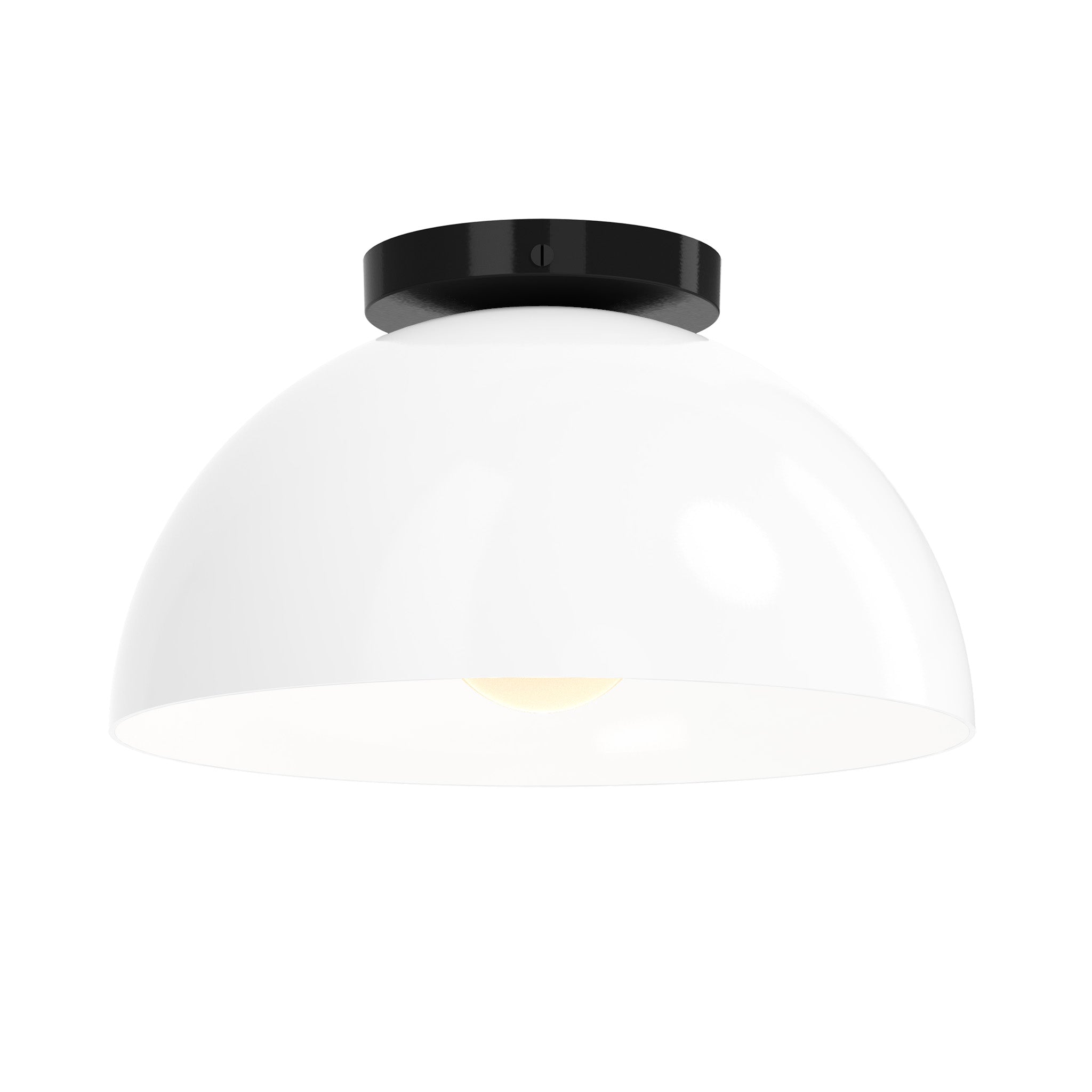 Black and white color Hemi flush mount 12" Dutton Brown lighting