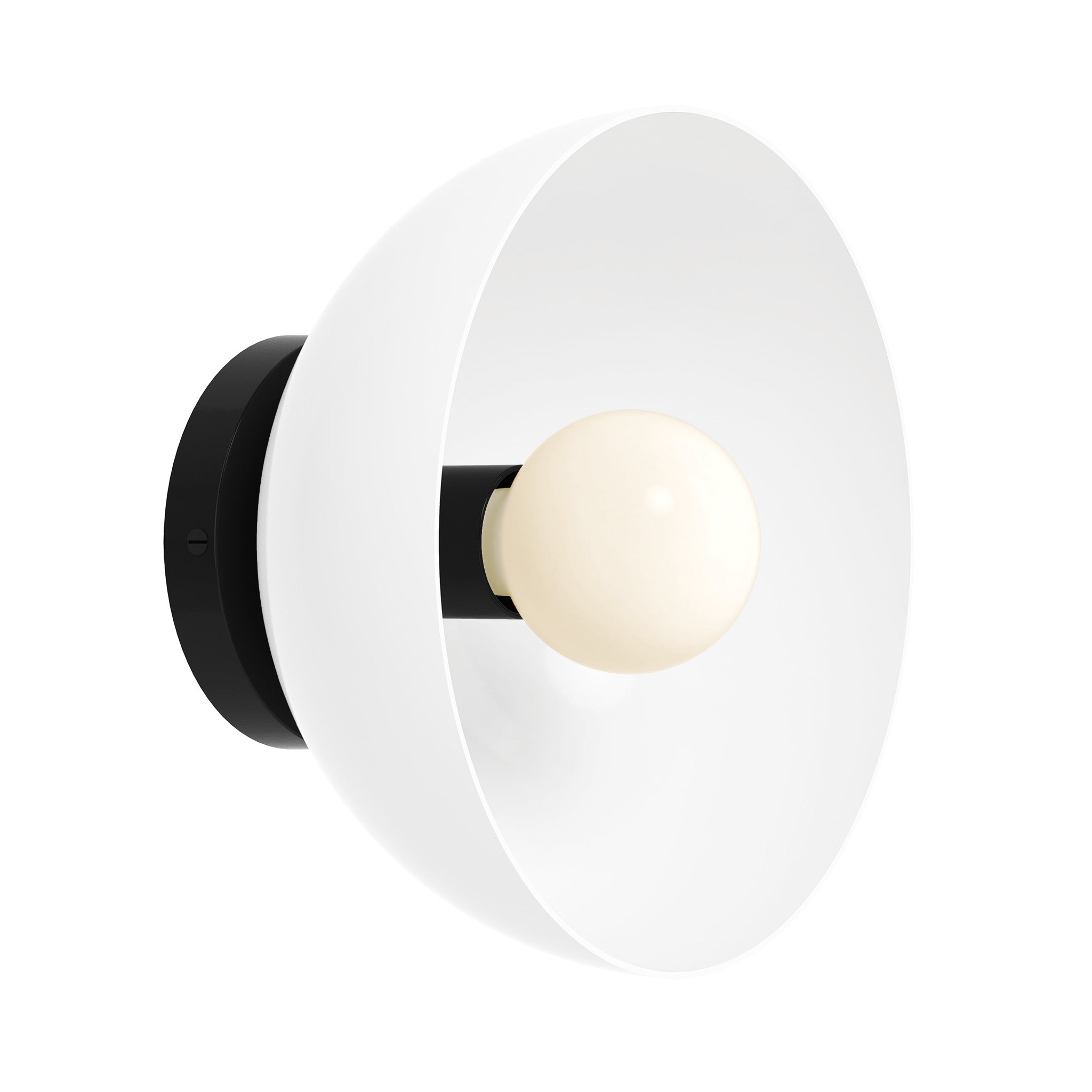black white color hemi sconce 10" dutton brown lighting