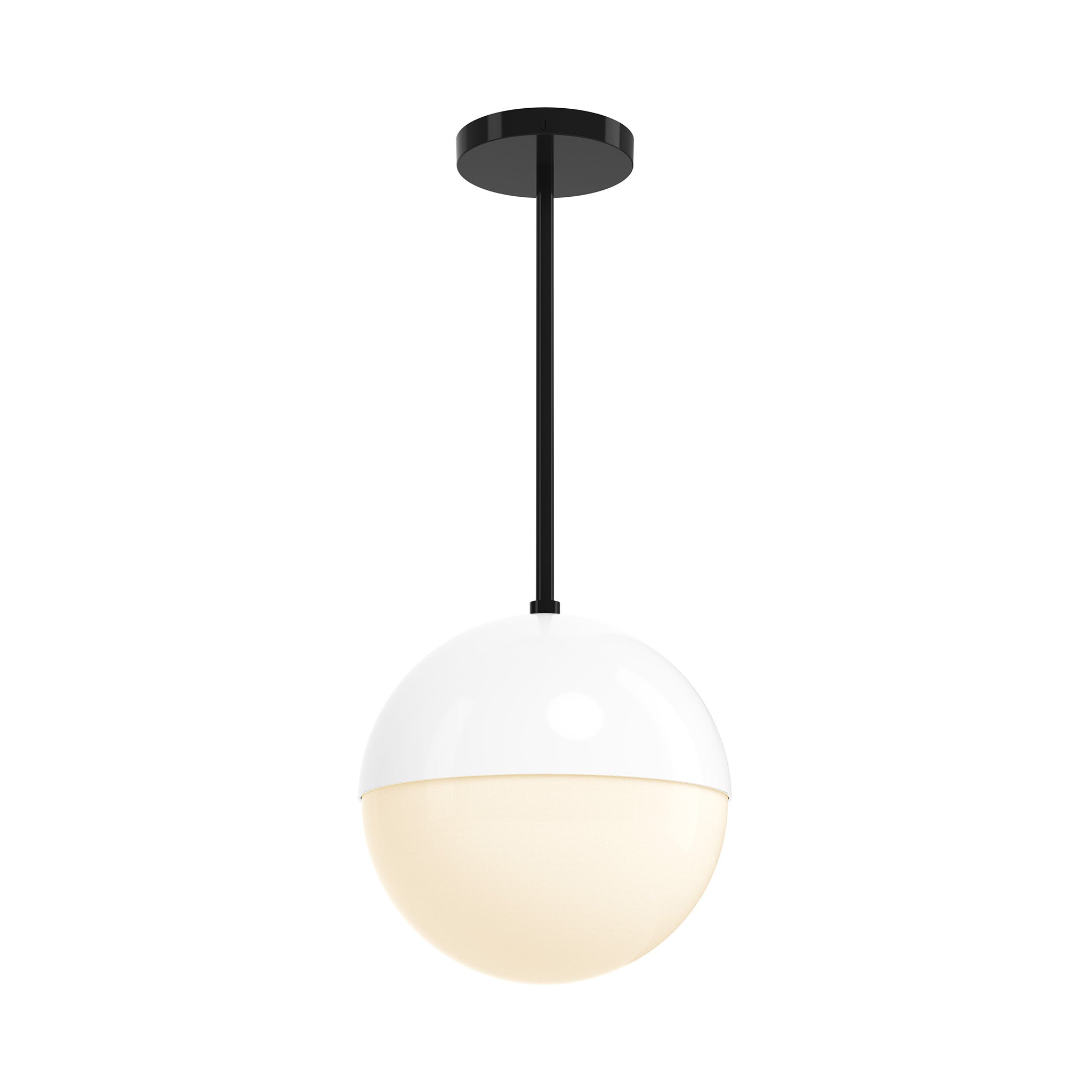 black and white lure globe pendant 10 inch dutton brown lighting