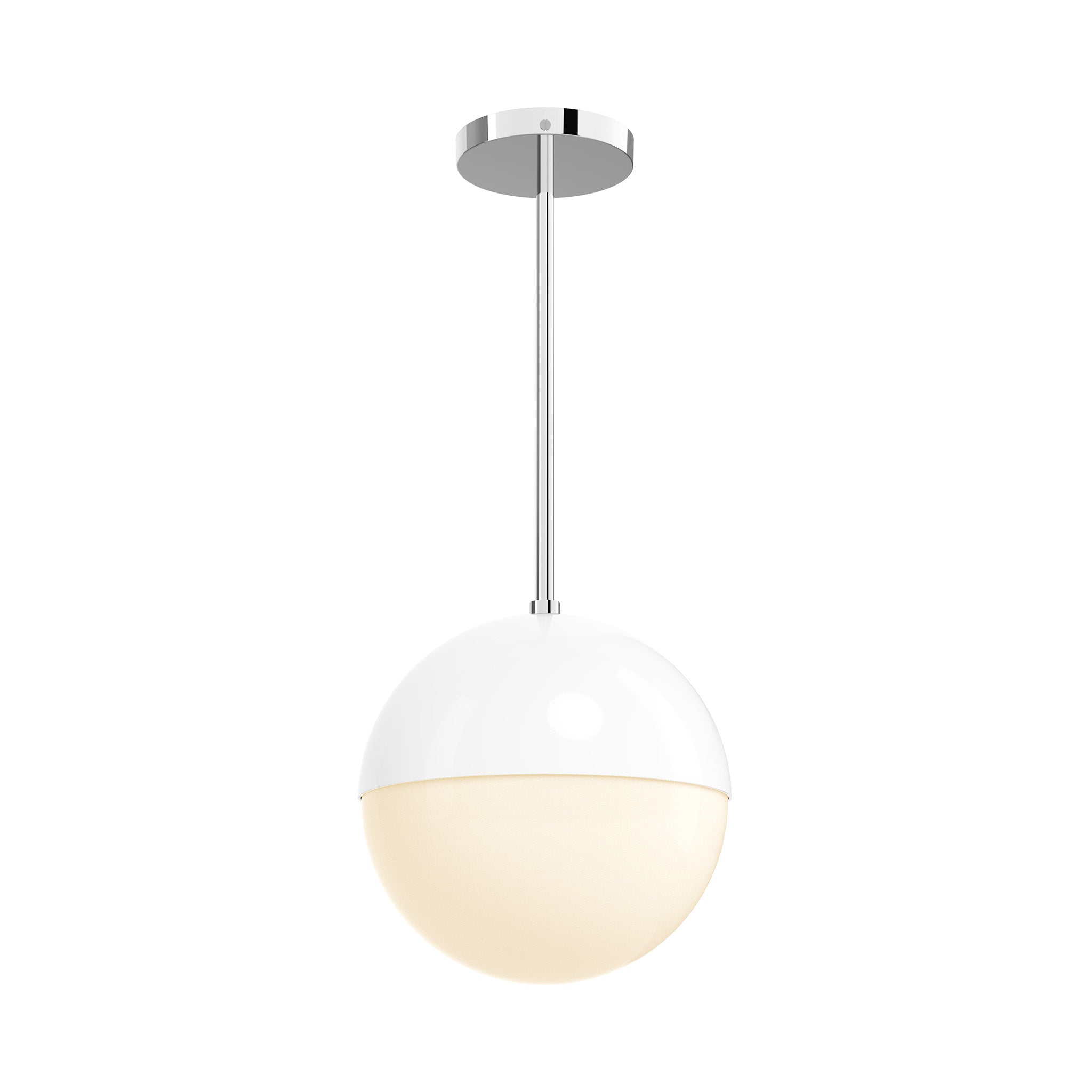 nickel and white lure globe pendant 10 inch dutton brown lighting