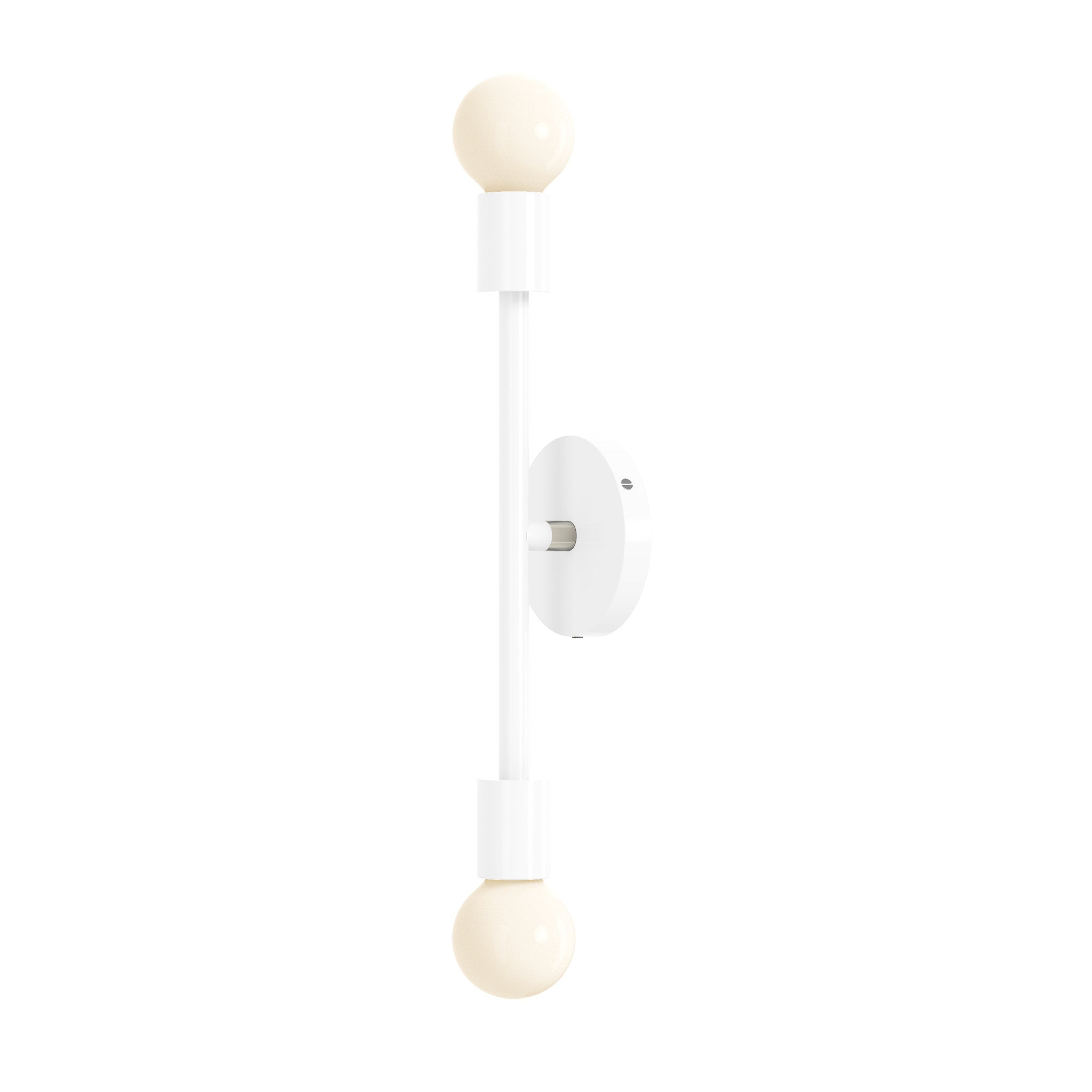 Nickel and white pilot wall sconce 17" dutton brown lighting