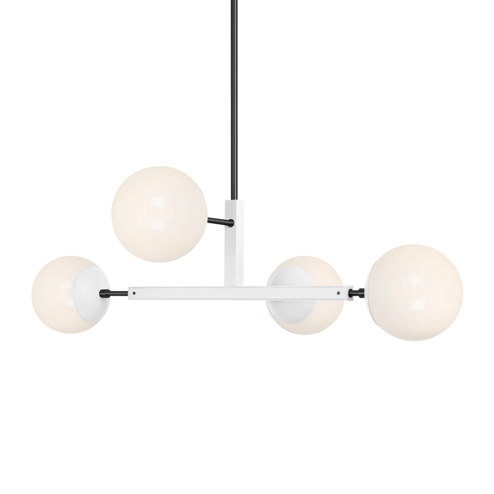 Black and white color Status chandelier 35" Dutton Brown lighting
