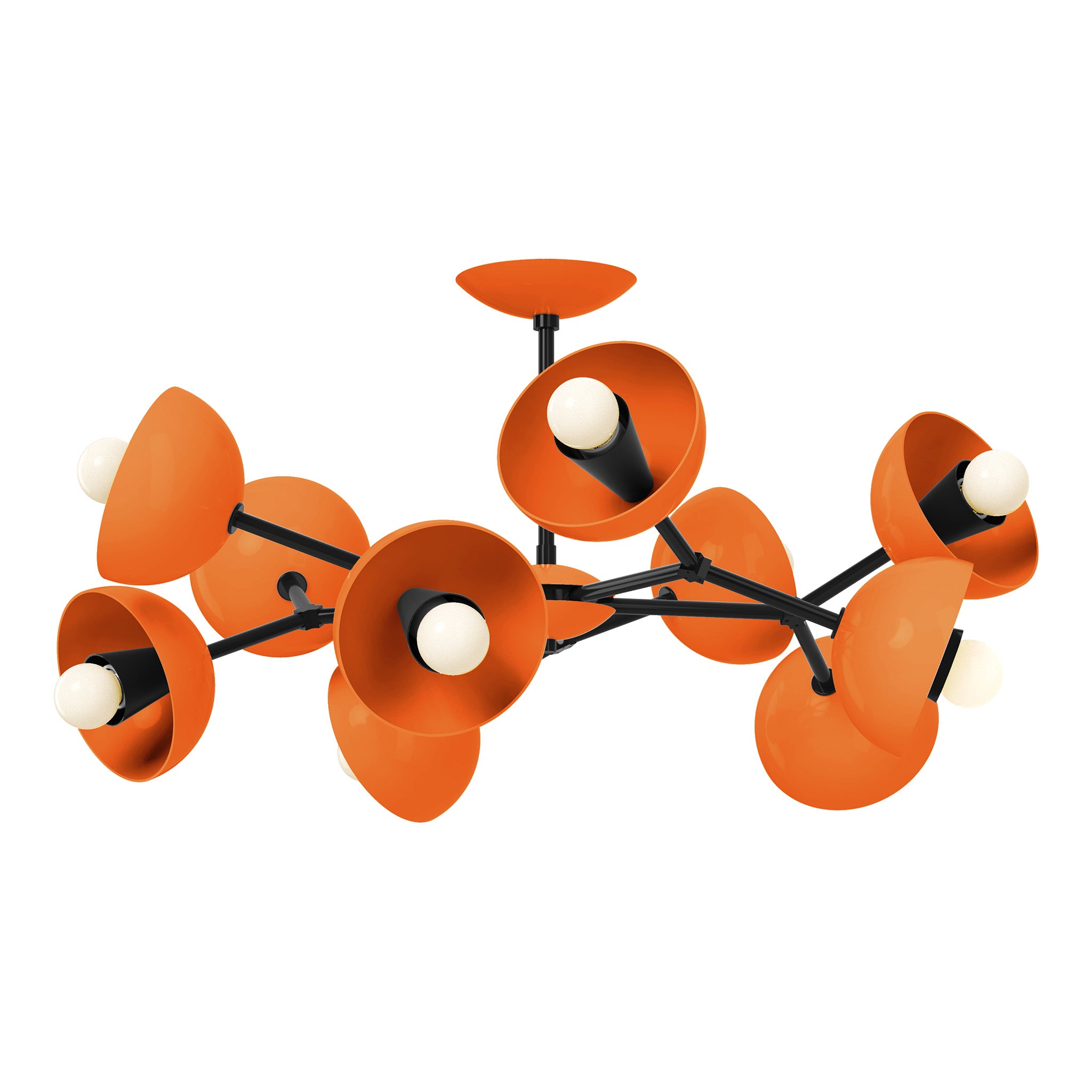 black orange color alegria flush mount 30" dutton brown lighting