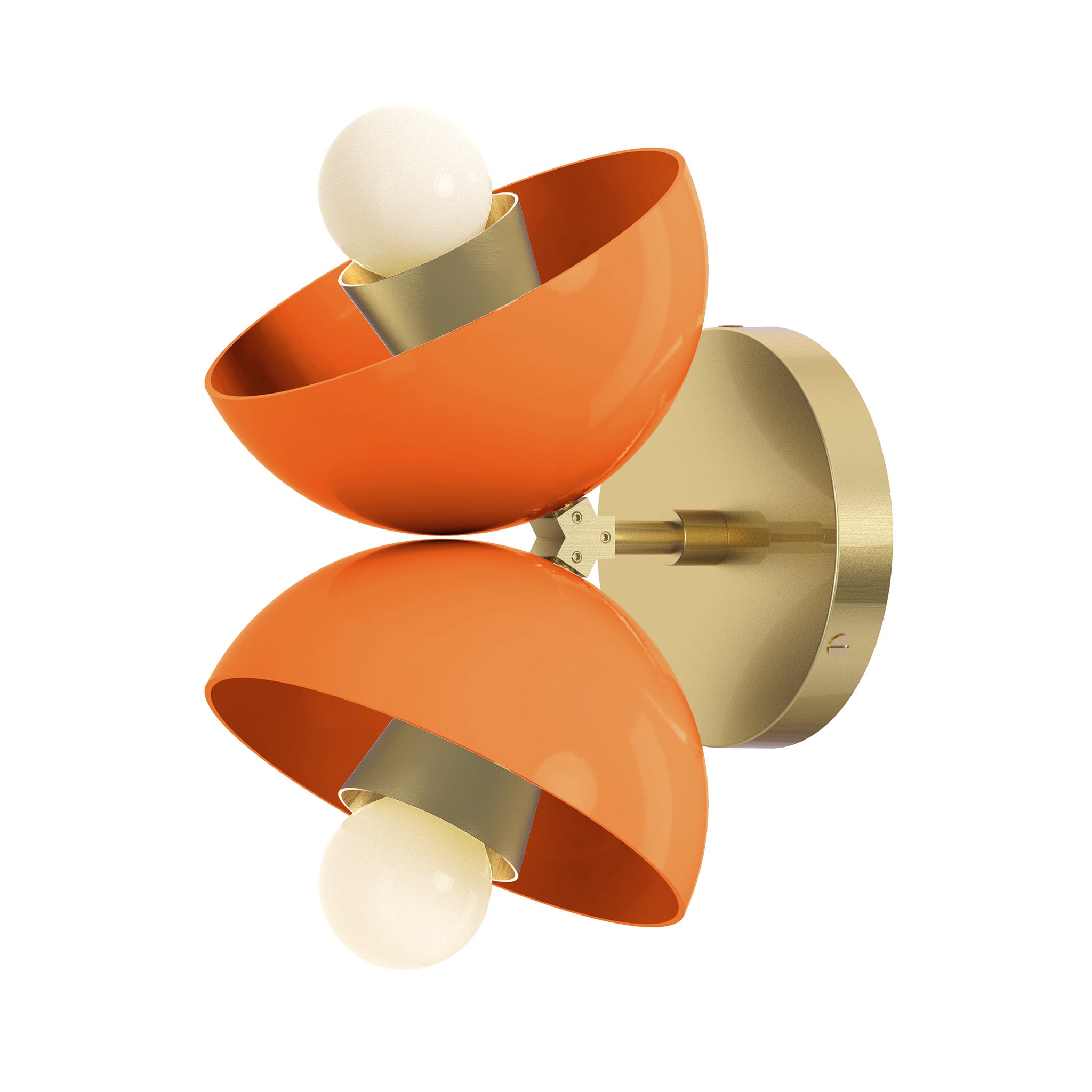 brass orange color beso sconce dutton brown lighting