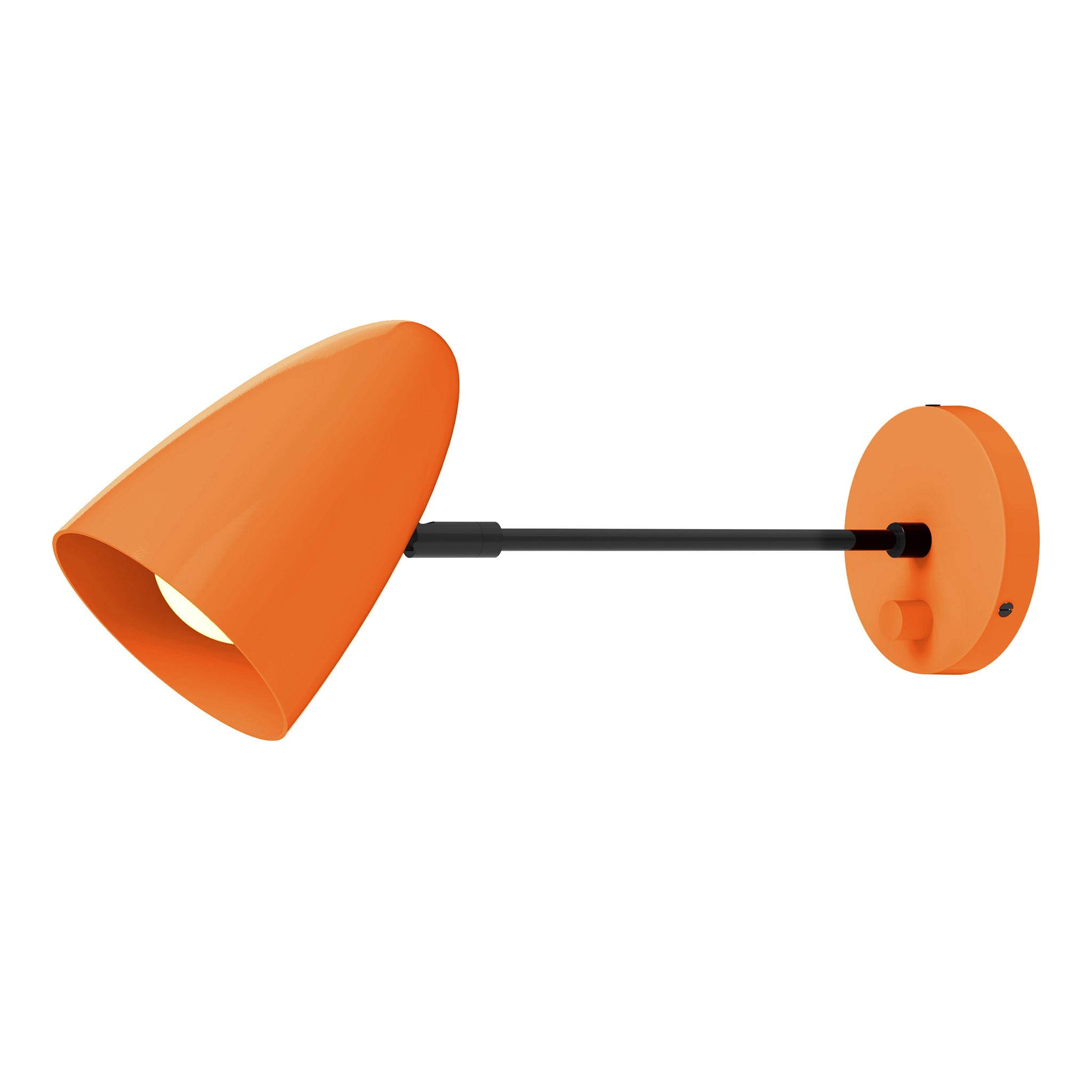 black orange color boom sconce - 10" arm dutton brown lighting