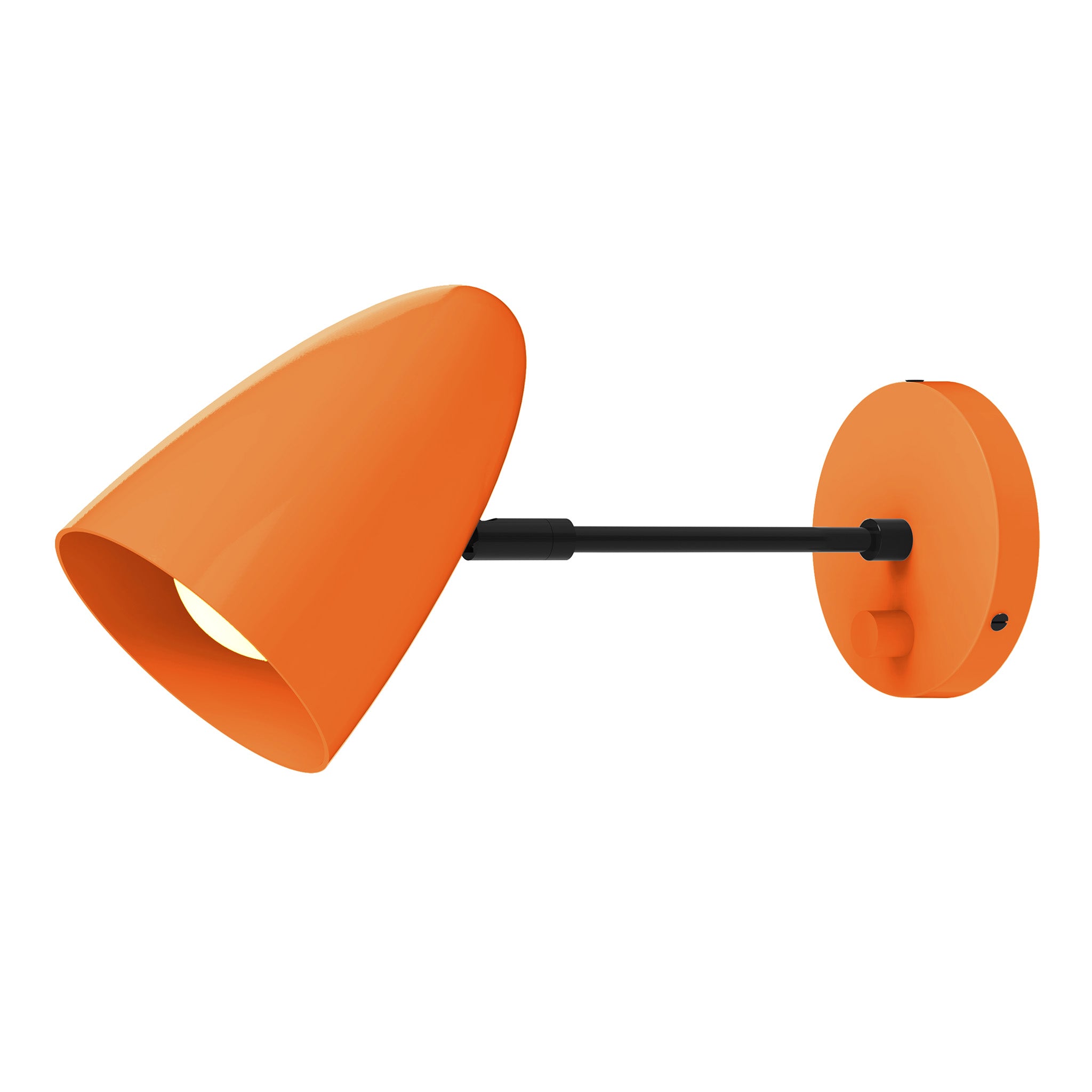 black and orange color Boom sconce 6" arm Dutton Brown lighting