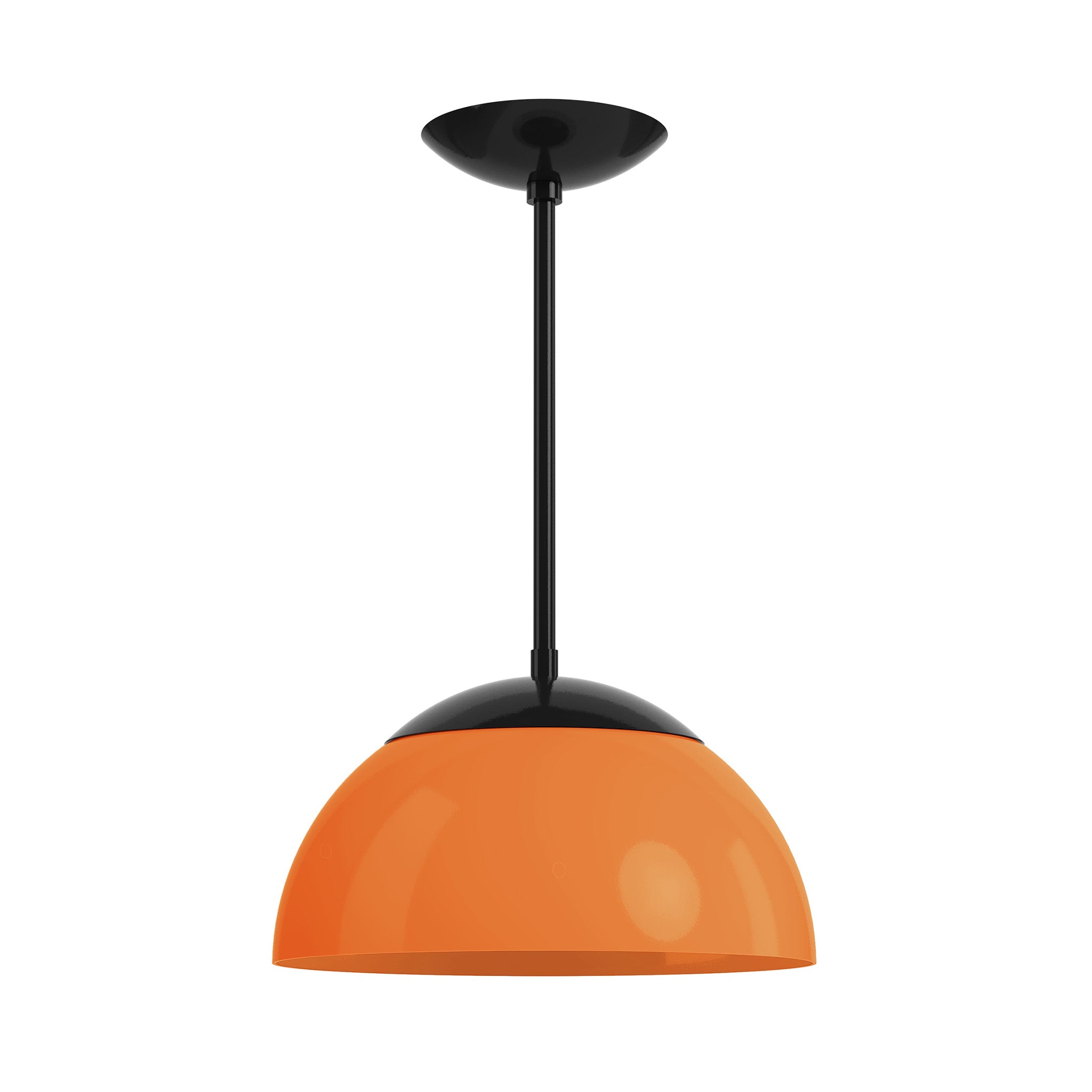 black orange color cadbury pendant 12" dutton brown lighting 