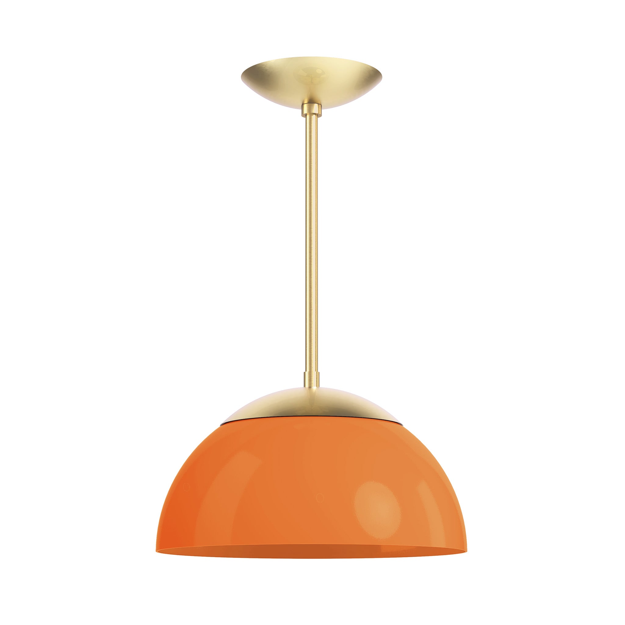 brass orange color cadbury pendant 12" dutton brown lighting