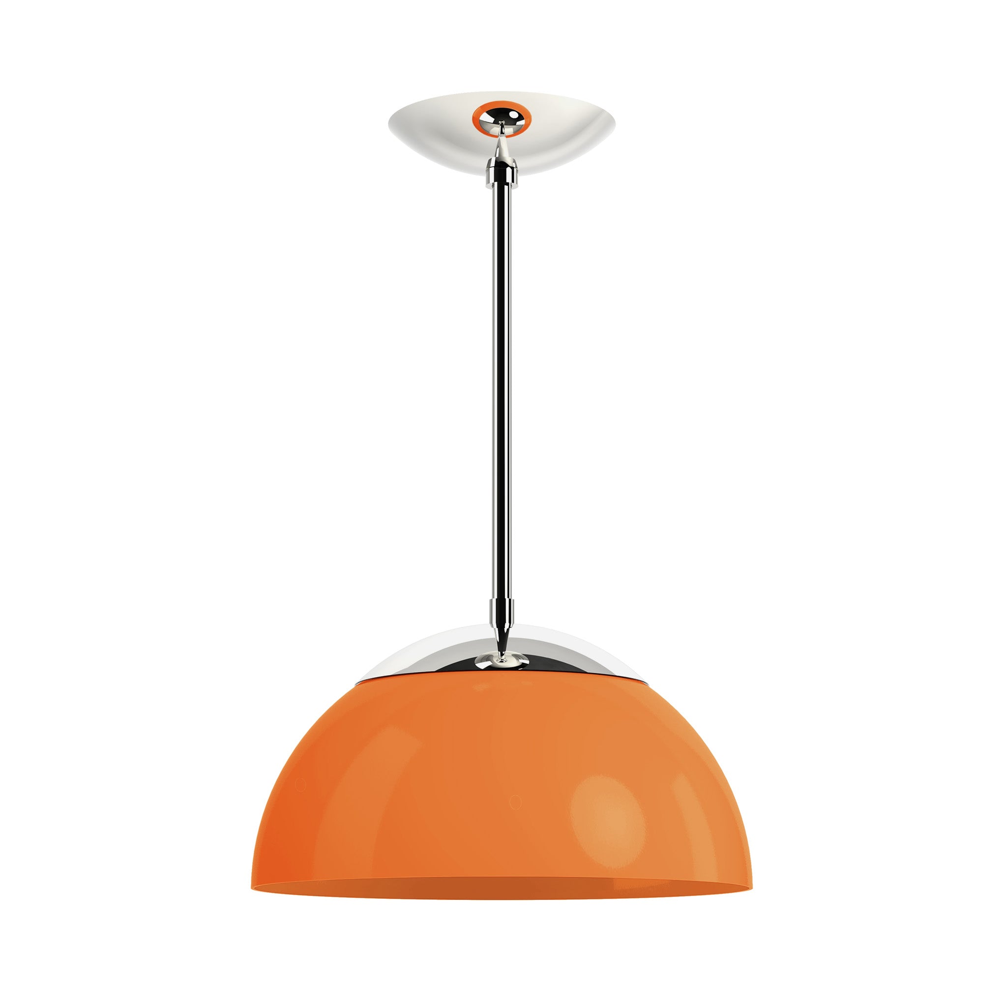 nickel orange color cadbury pendant 12" dutton brown lighting