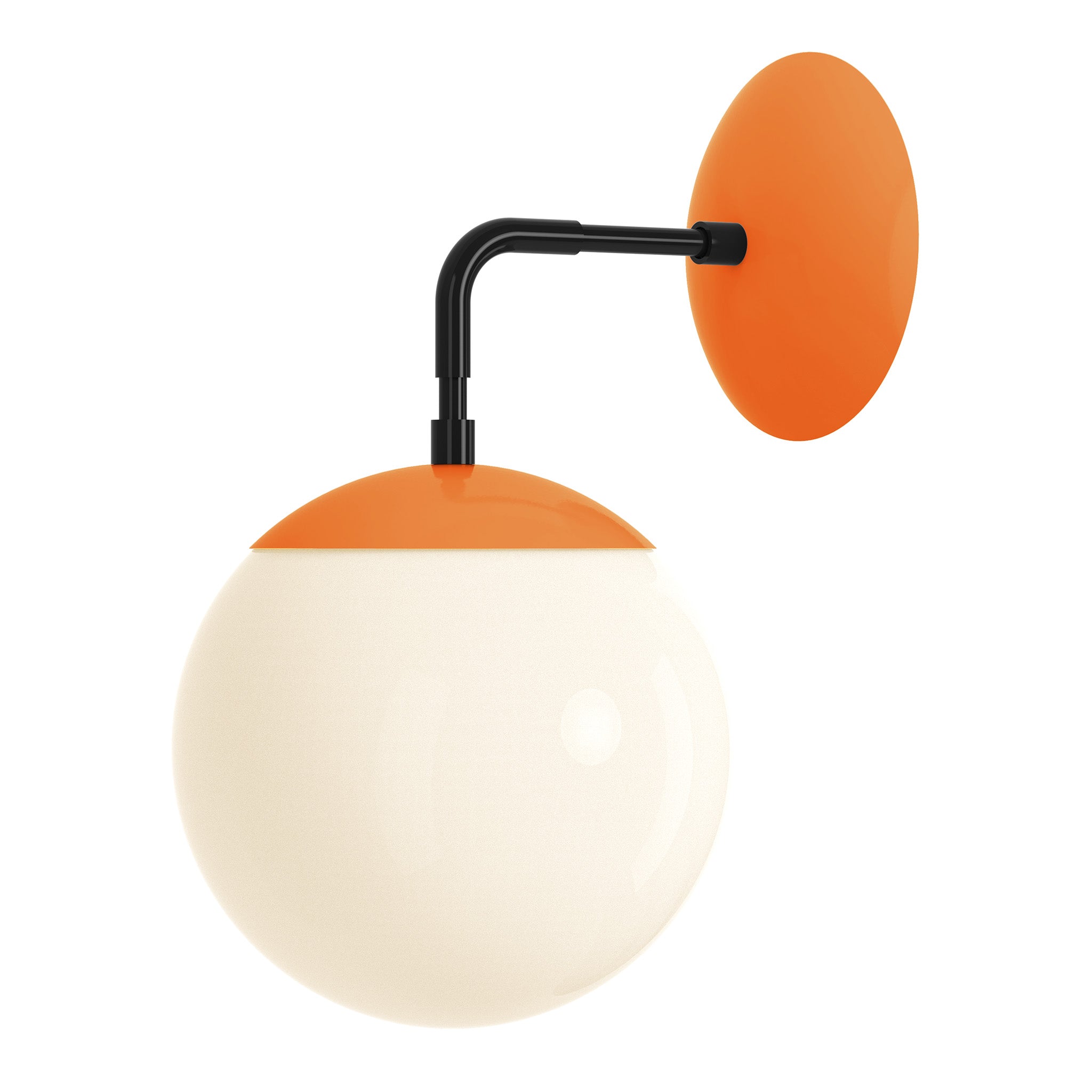 black orange color cap sconce 8" dutton brown lighting