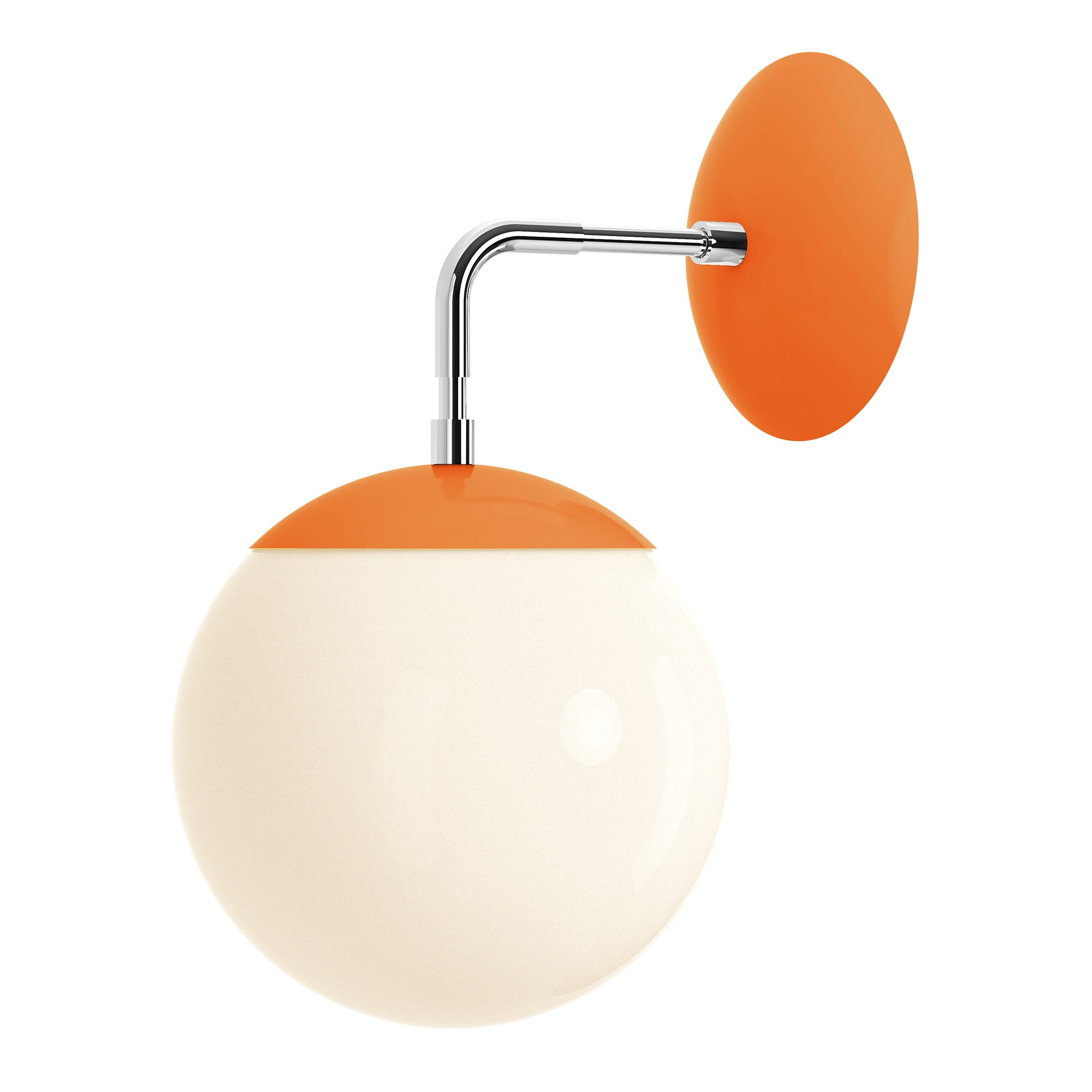 nickel orange color cap sconce 8" dutton brown lighting