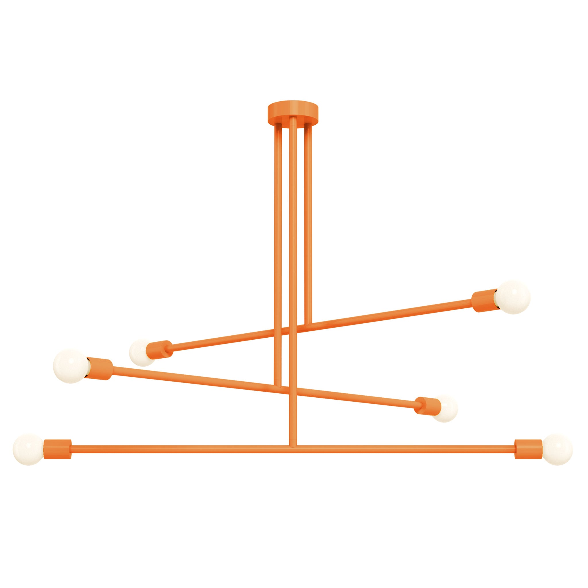 Orange color Commander chandelier 47" Dutton Brown lighting