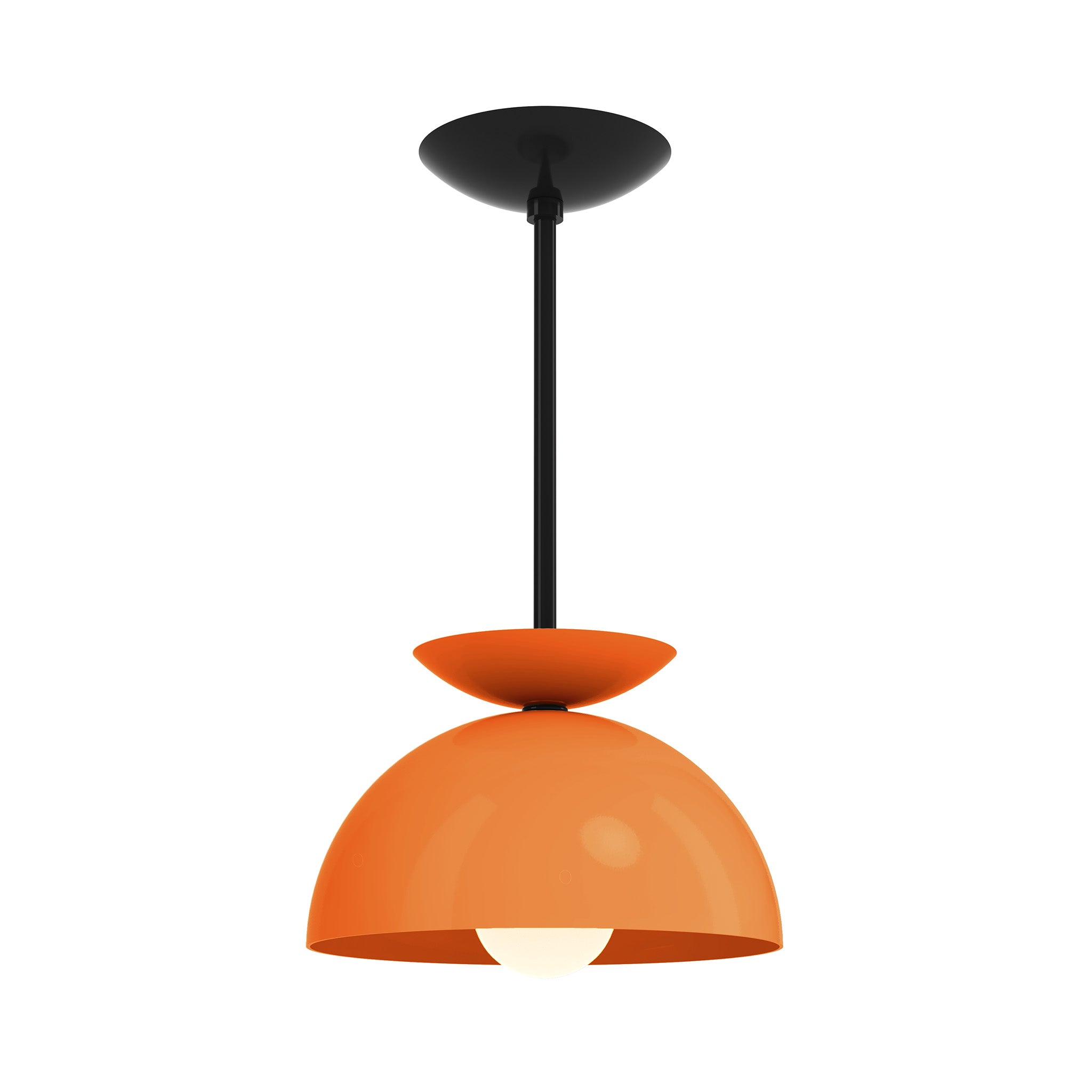 black orange color echo pendant 10" dutton brown lighting