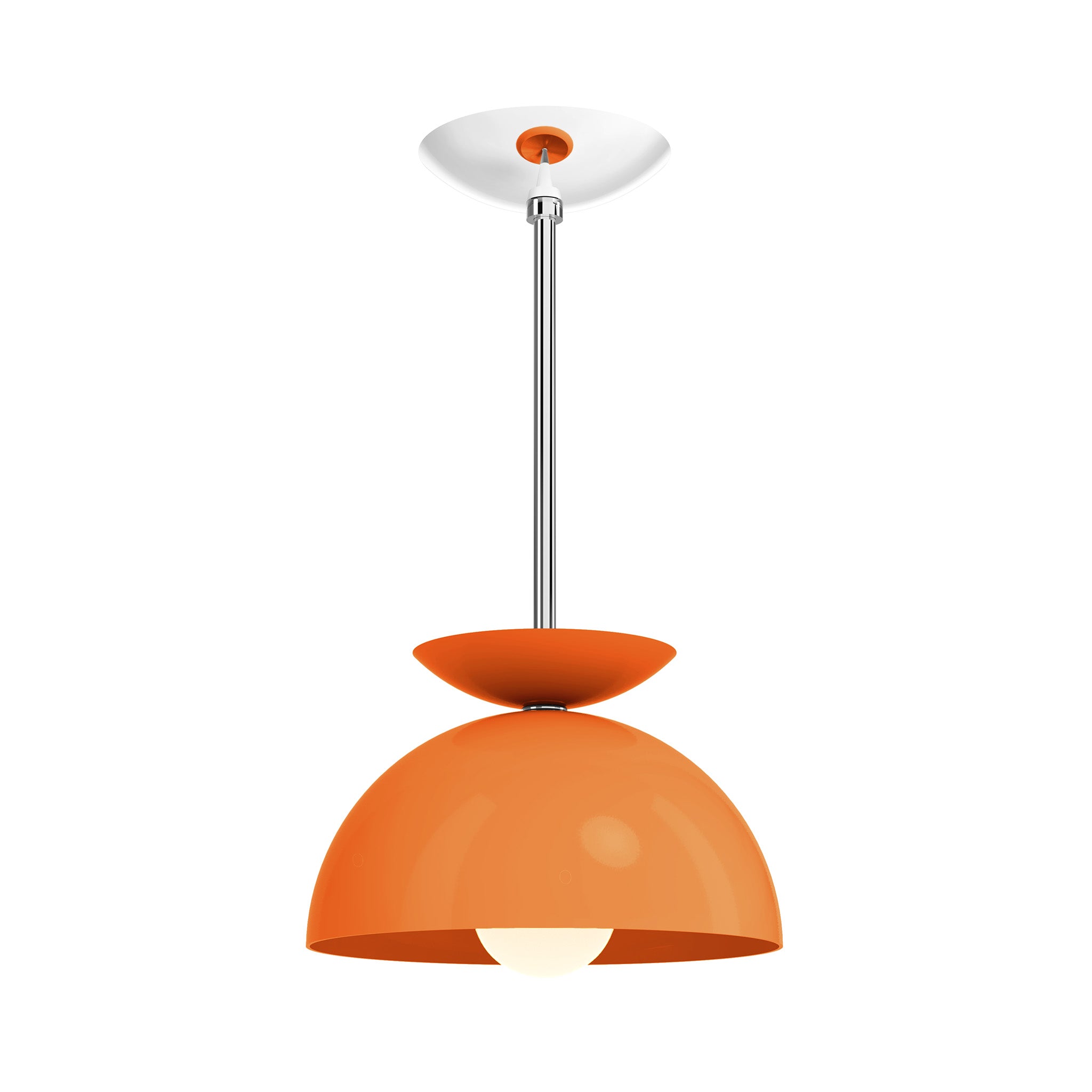 nickel orange color echo pendant 10" dutton brown lighting
