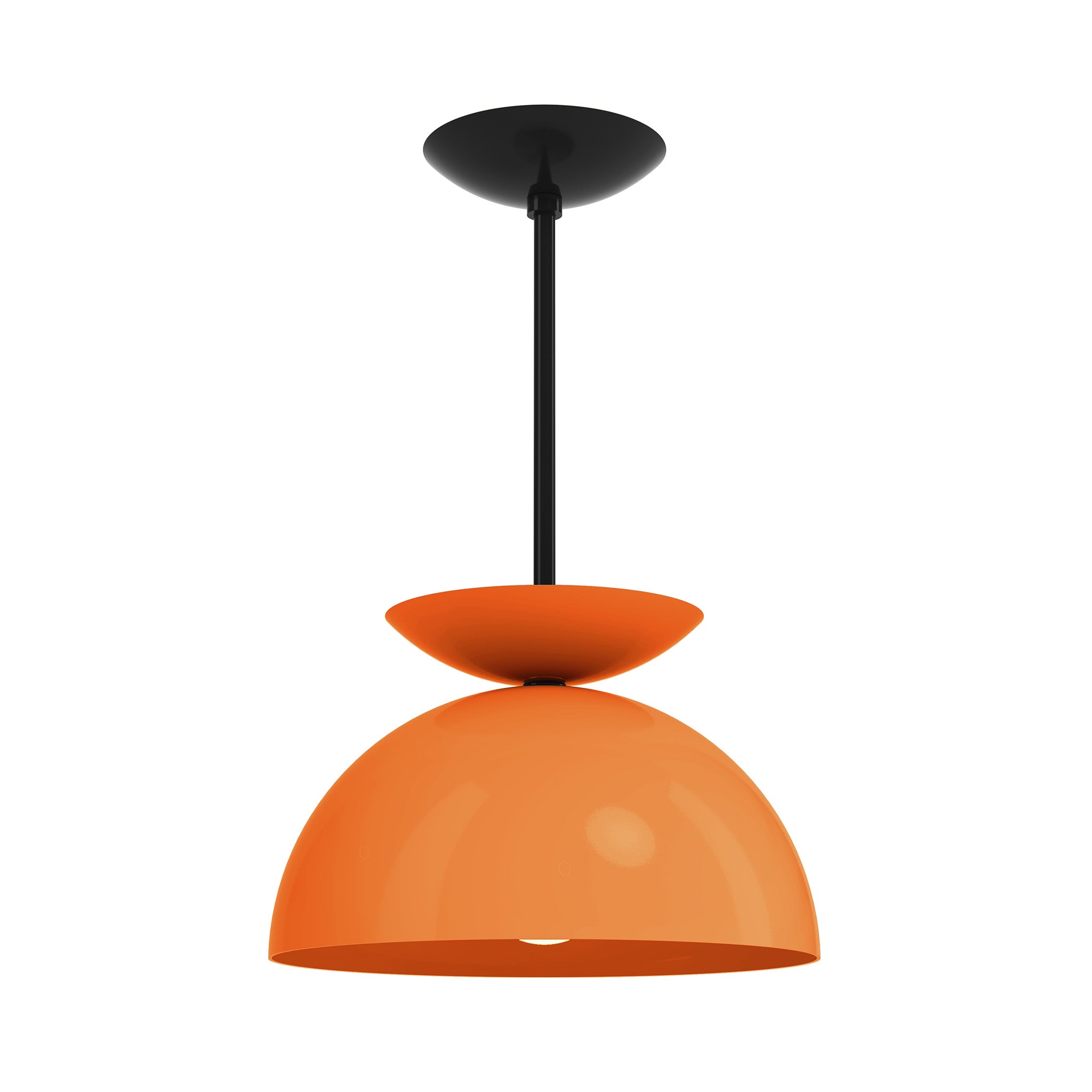black orange color echo pendant 12" dutton brown lighting