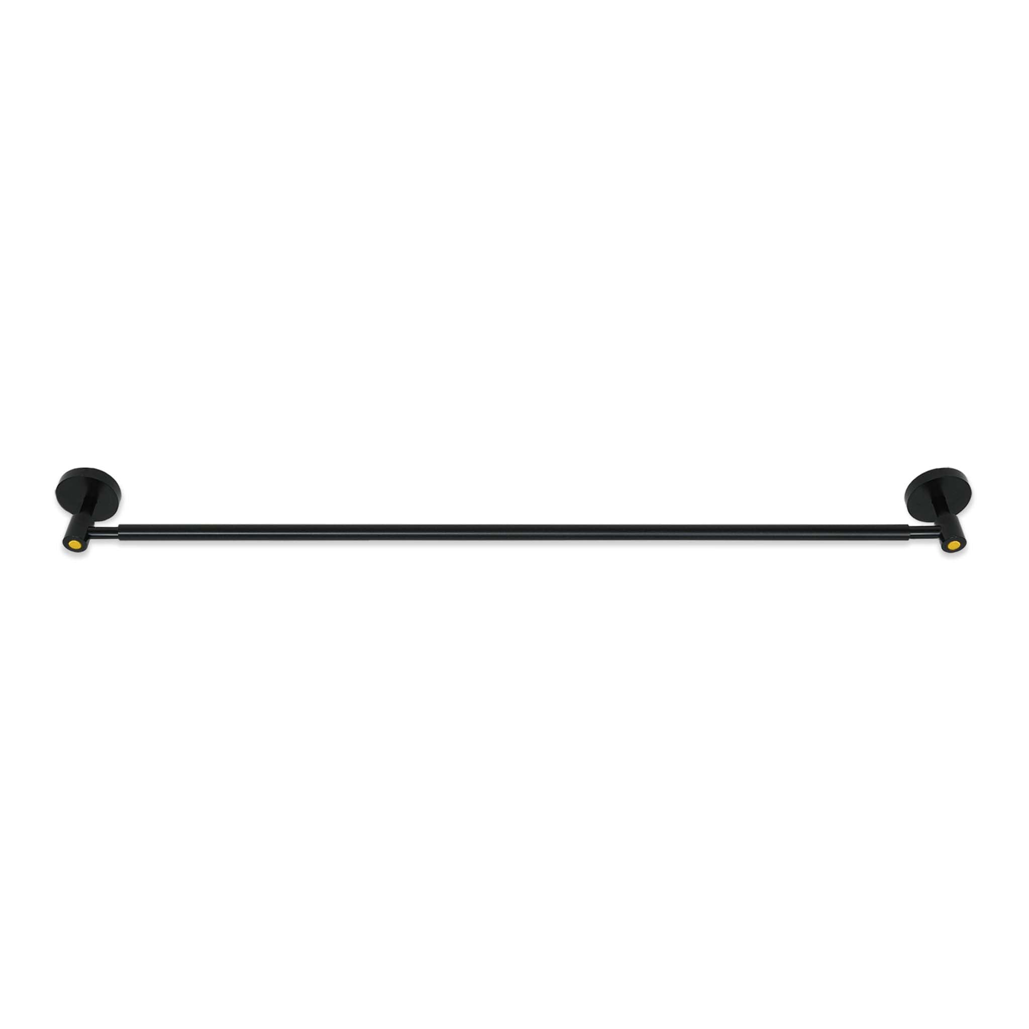 Black and ochre color Head towel bar 24" Dutton Brown hardware
