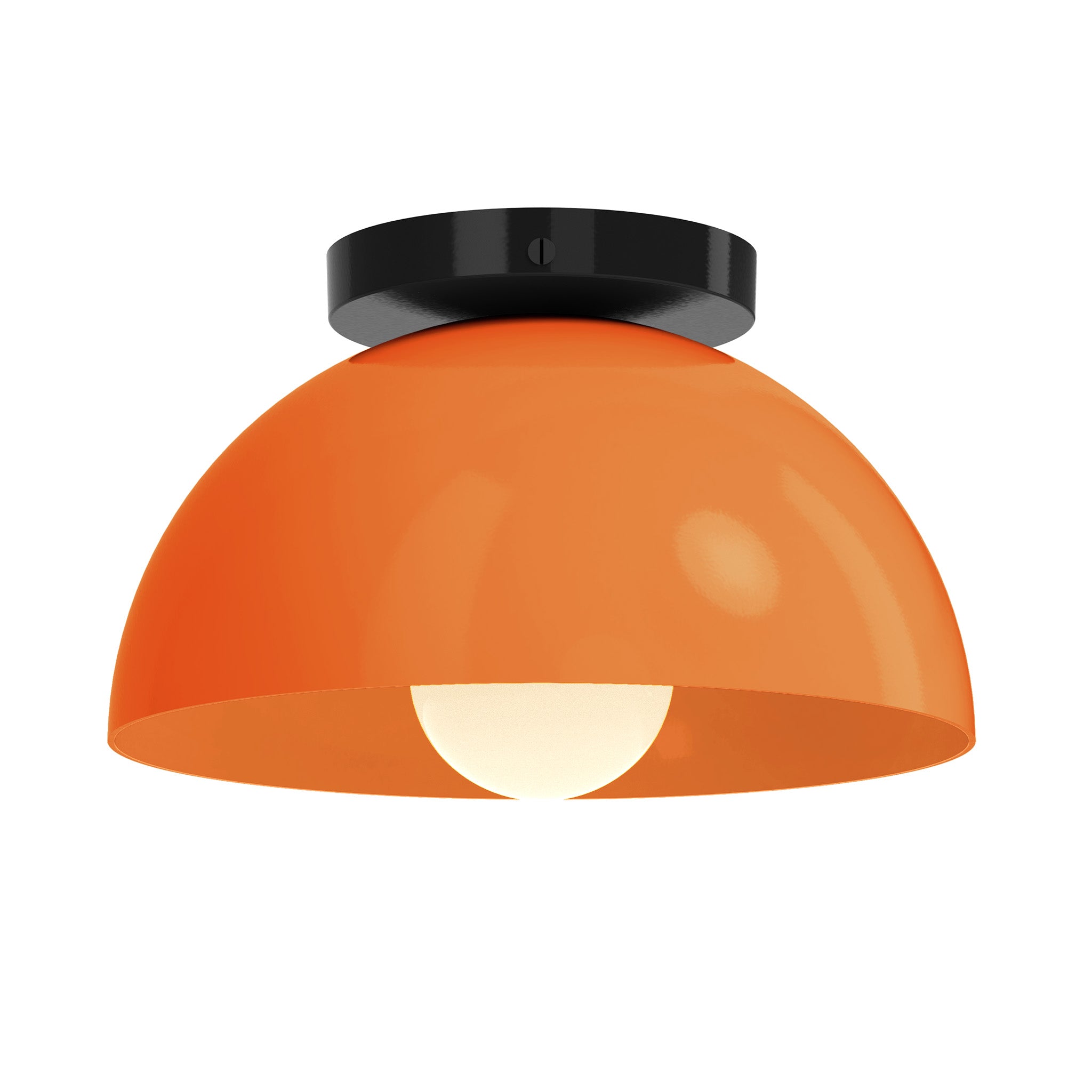 Black and orange color Hemi flush mount 10" Dutton Brown lighting