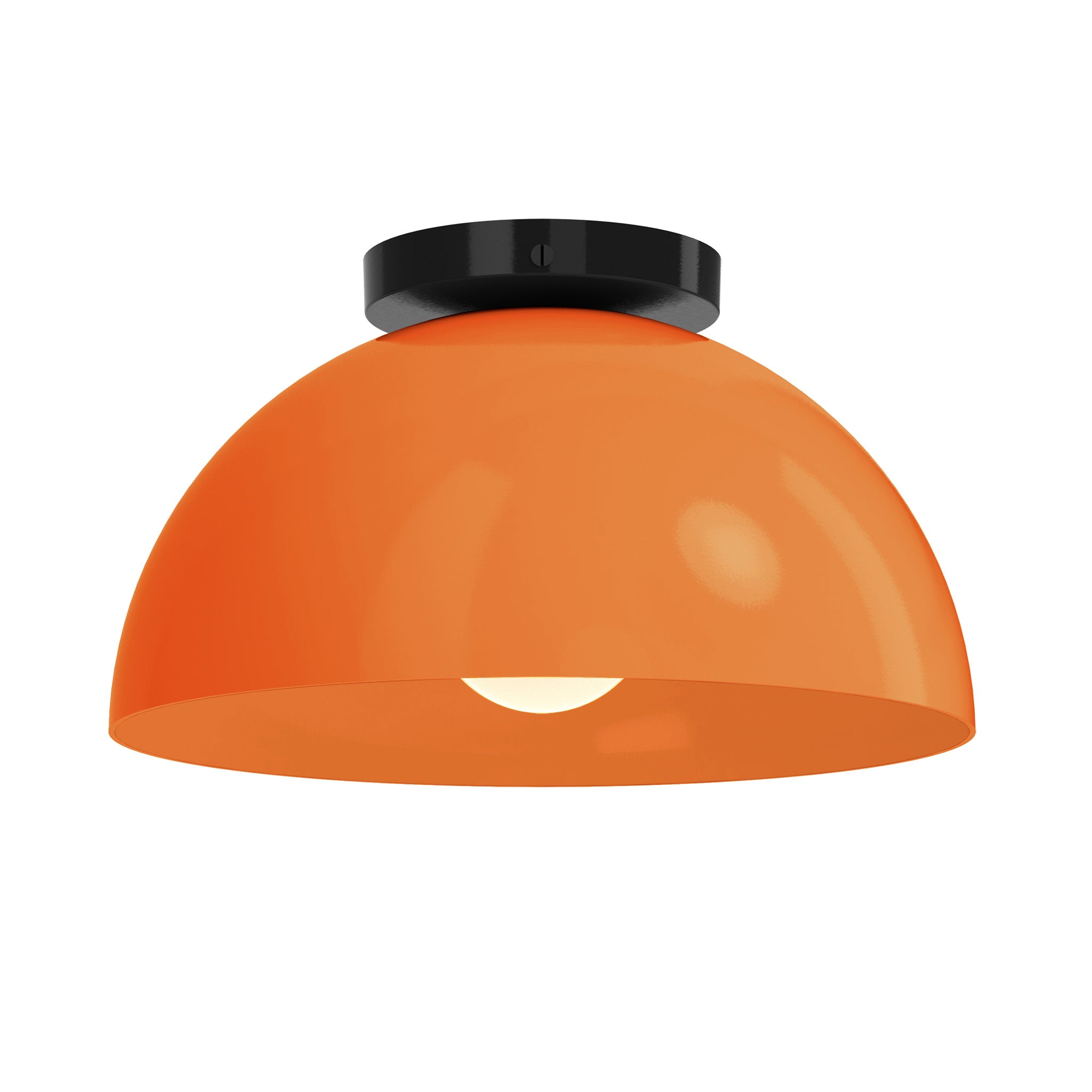 Black and orange color Hemi flush mount 12" Dutton Brown lighting