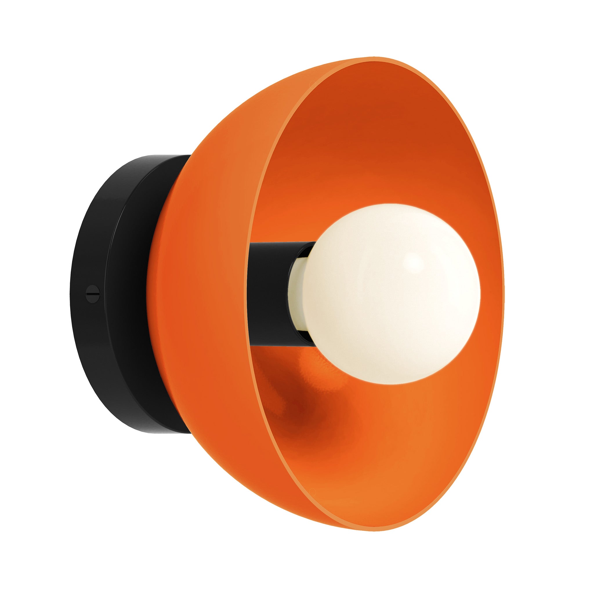 Black and orange color Hemi sconce 8" Dutton Brown lighting