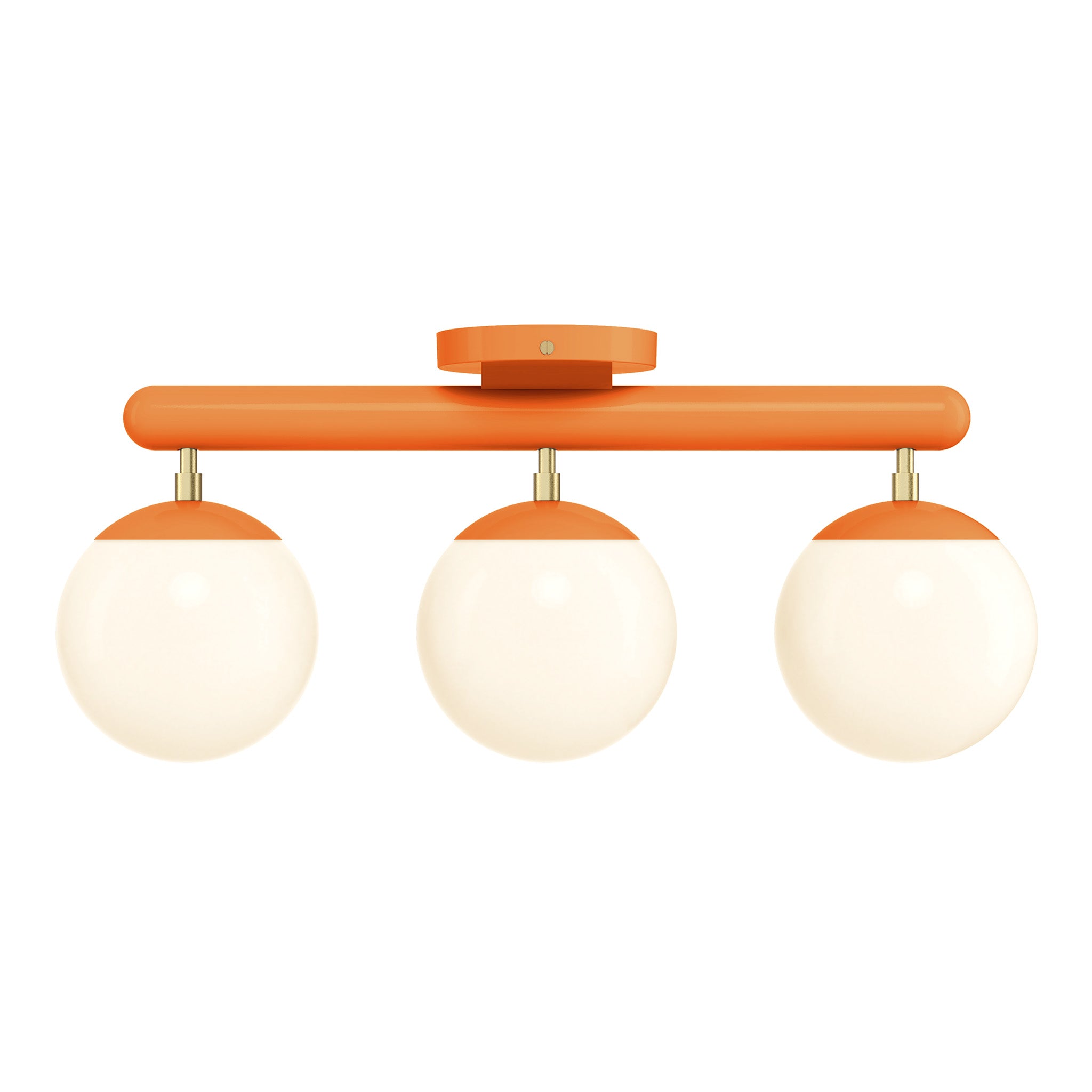 brass orange color icon 3 flush mount dutton brown lighting