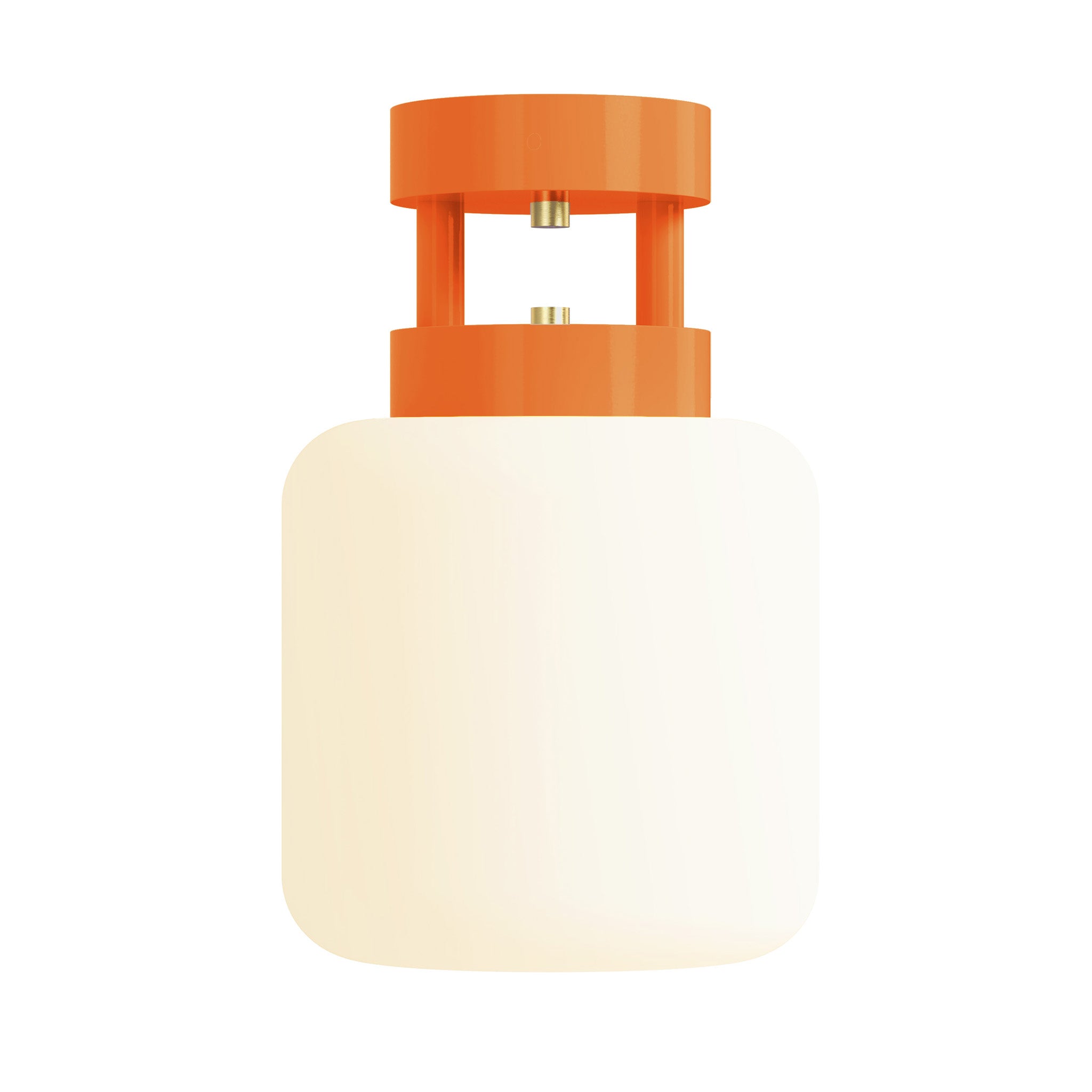 brass orange maxo color flush mount 8" dutton brown lighting