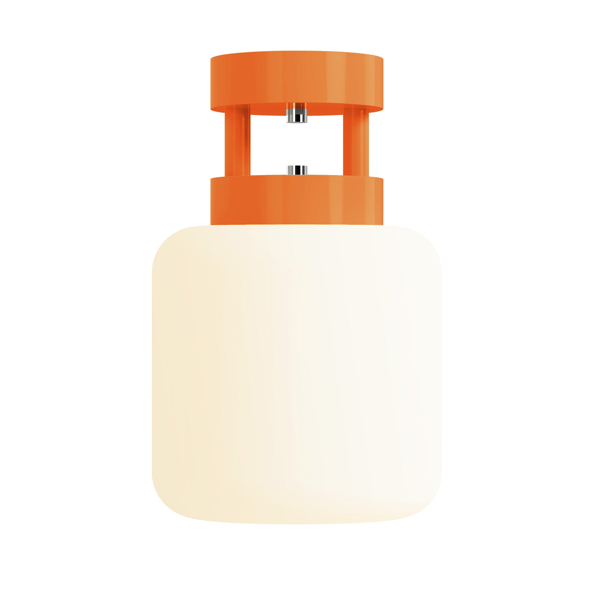 nickel orange maxo color flush mount 8" dutton brown lighting