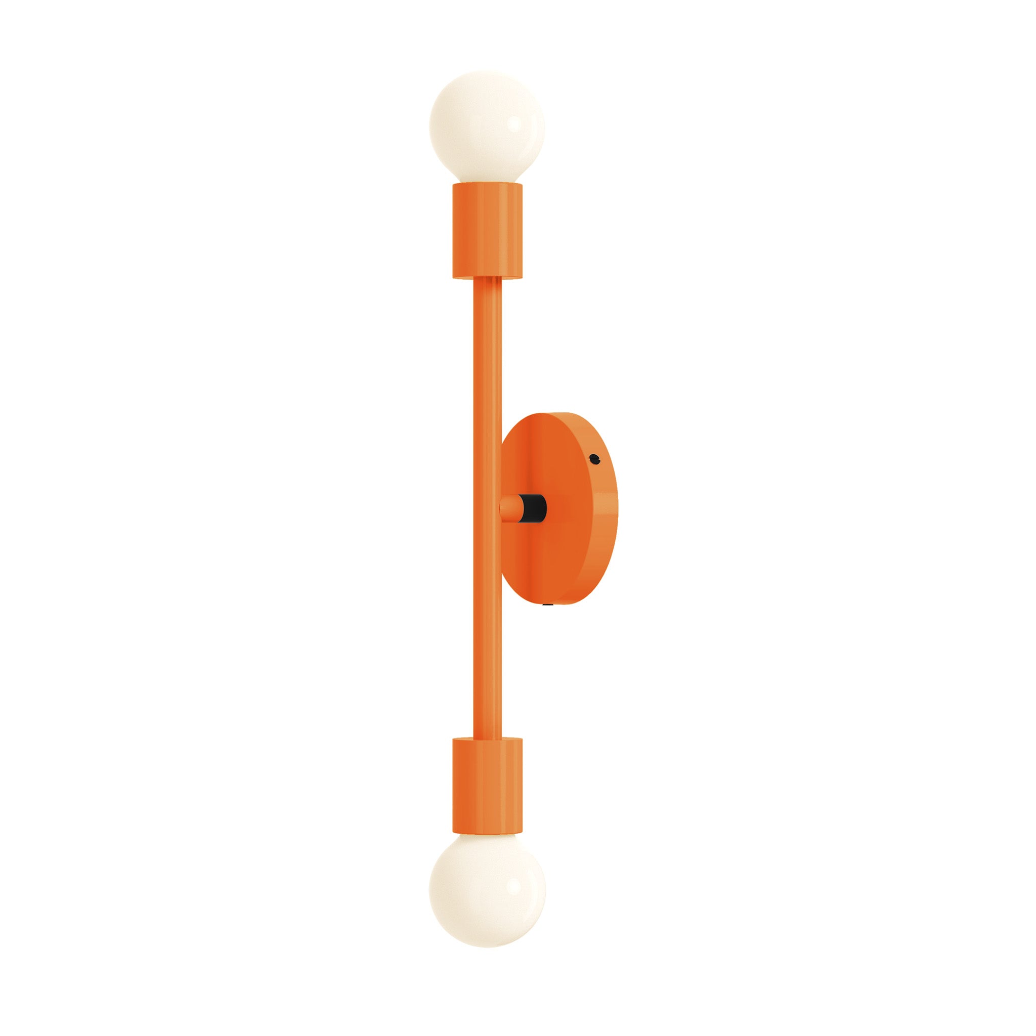 Black and orange pilot wall sconce 17" dutton brown lighting