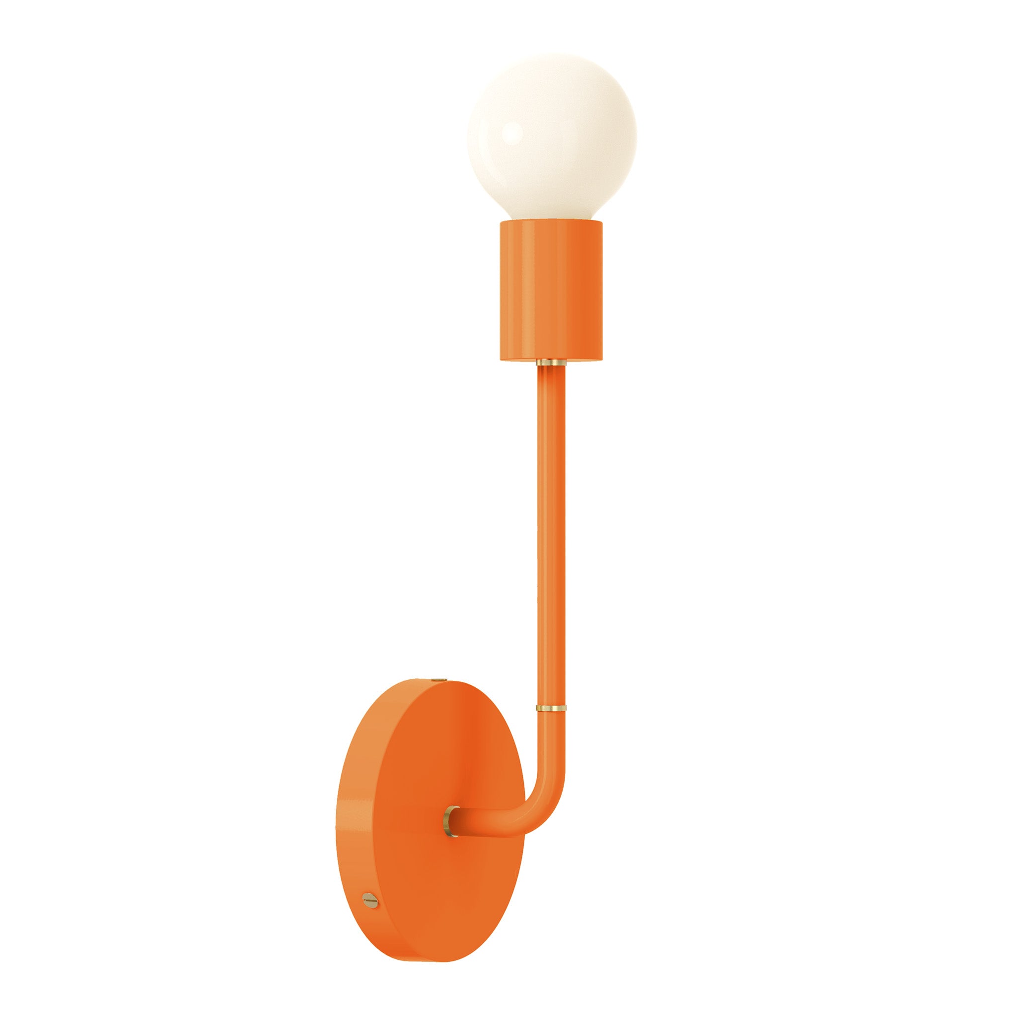 Orange and brass color Tall Snug sconce Dutton Brown lighting