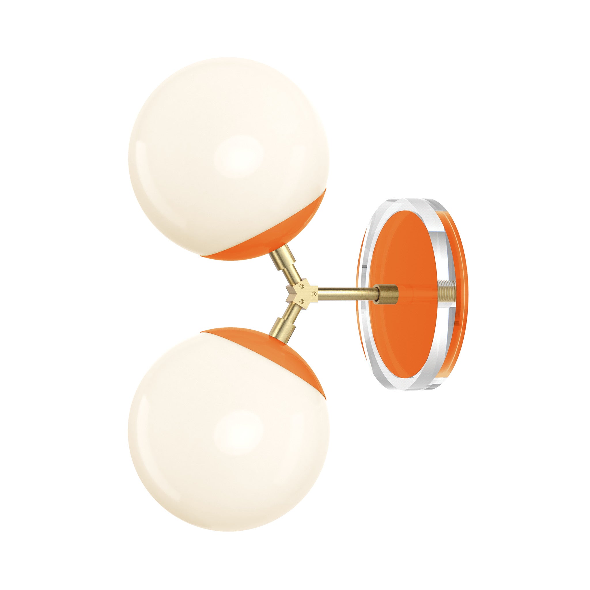 Brass and orange color Visage sconce 6" Dutton Brown lighting