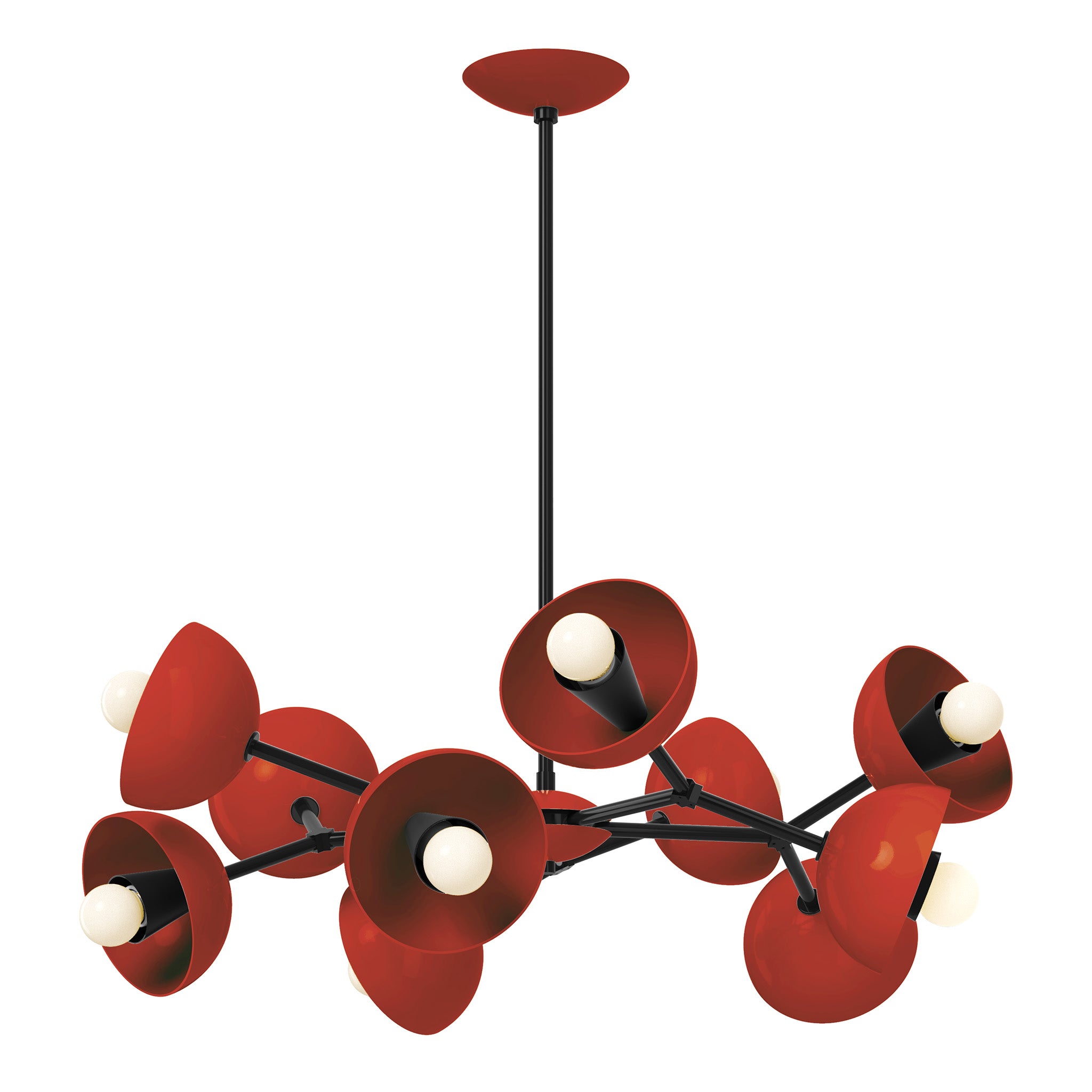 black riding hood red color alegria chandelier 30" dutton brown lighting