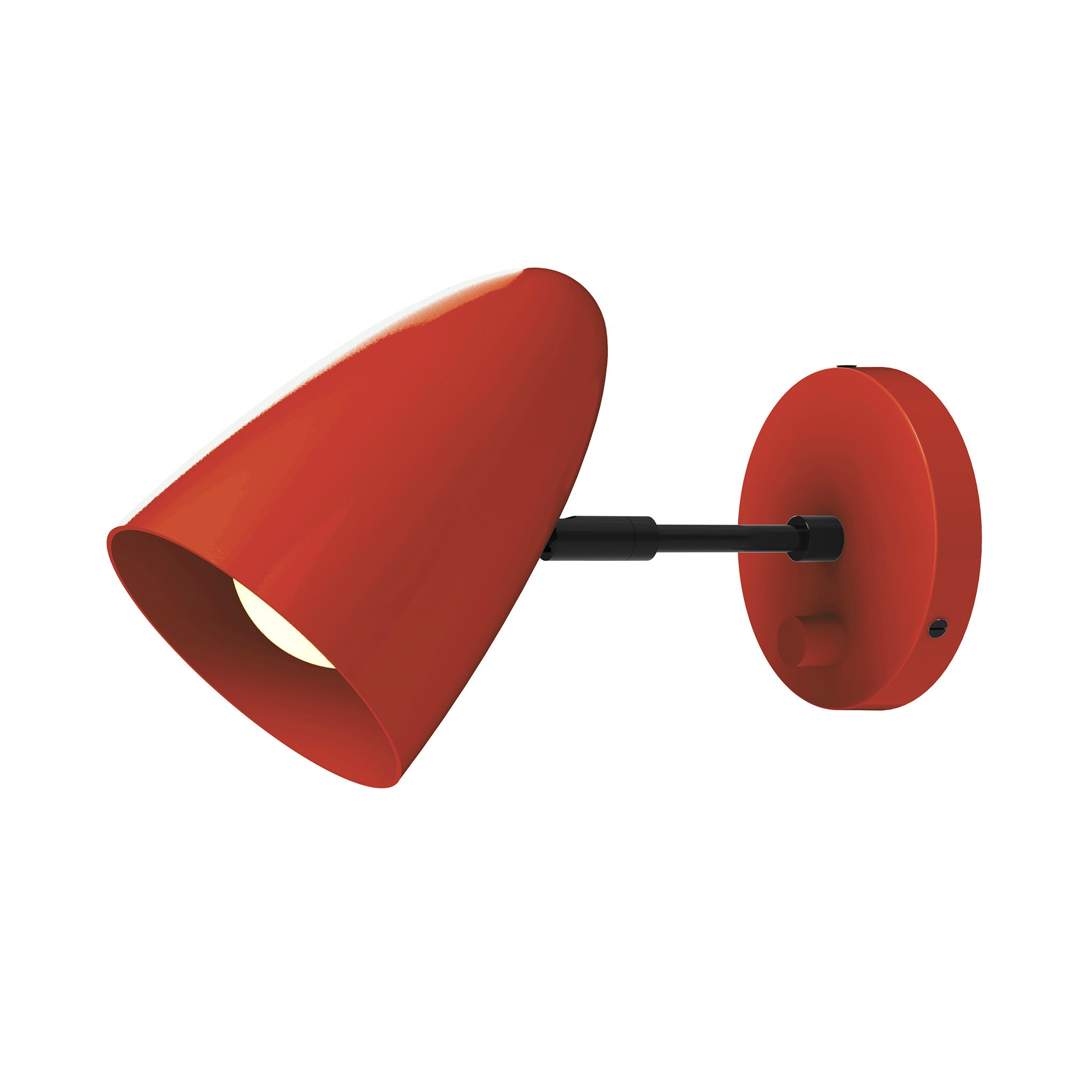 black riding hood red color boom sconce - 3" arm dutton brown lighting