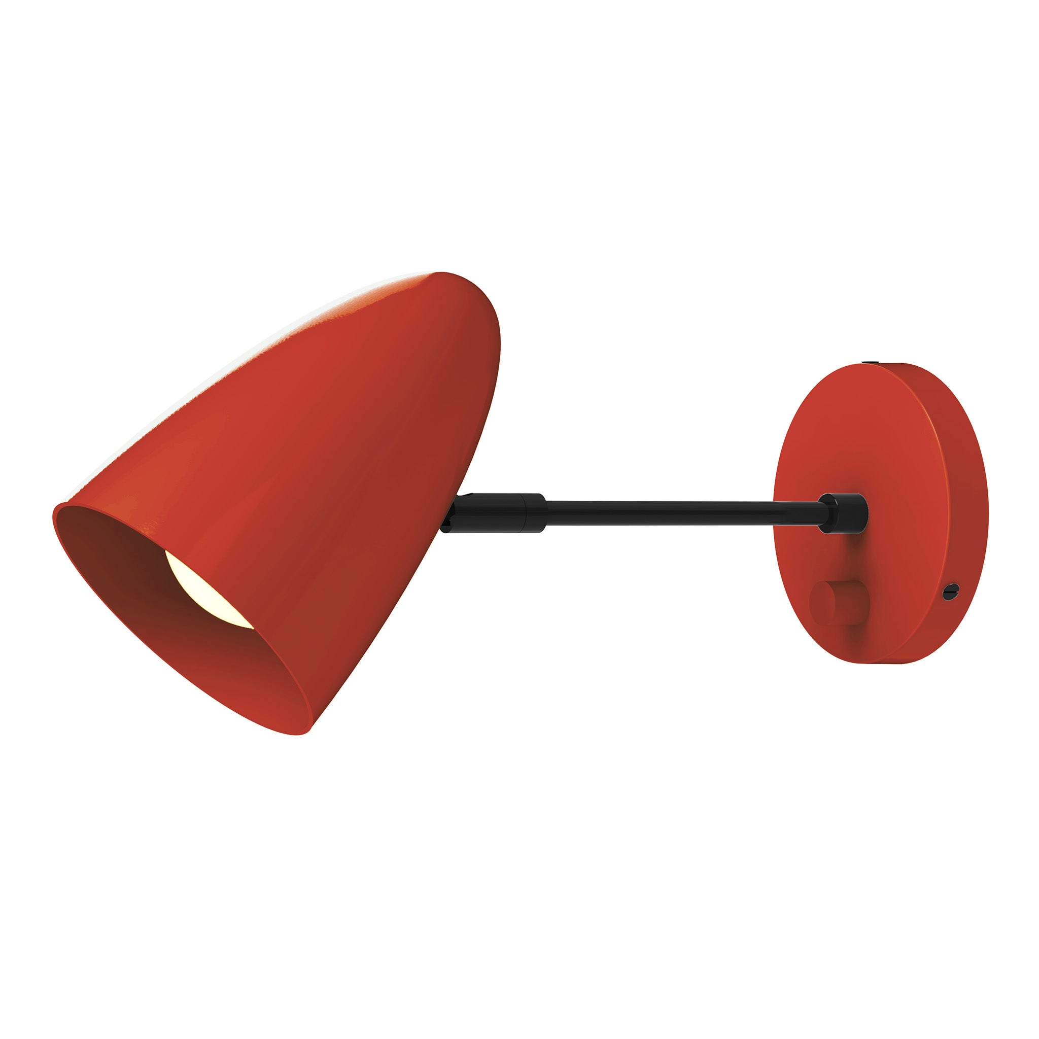 black and red riding hood color Boom sconce 6" arm Dutton Brown lighting