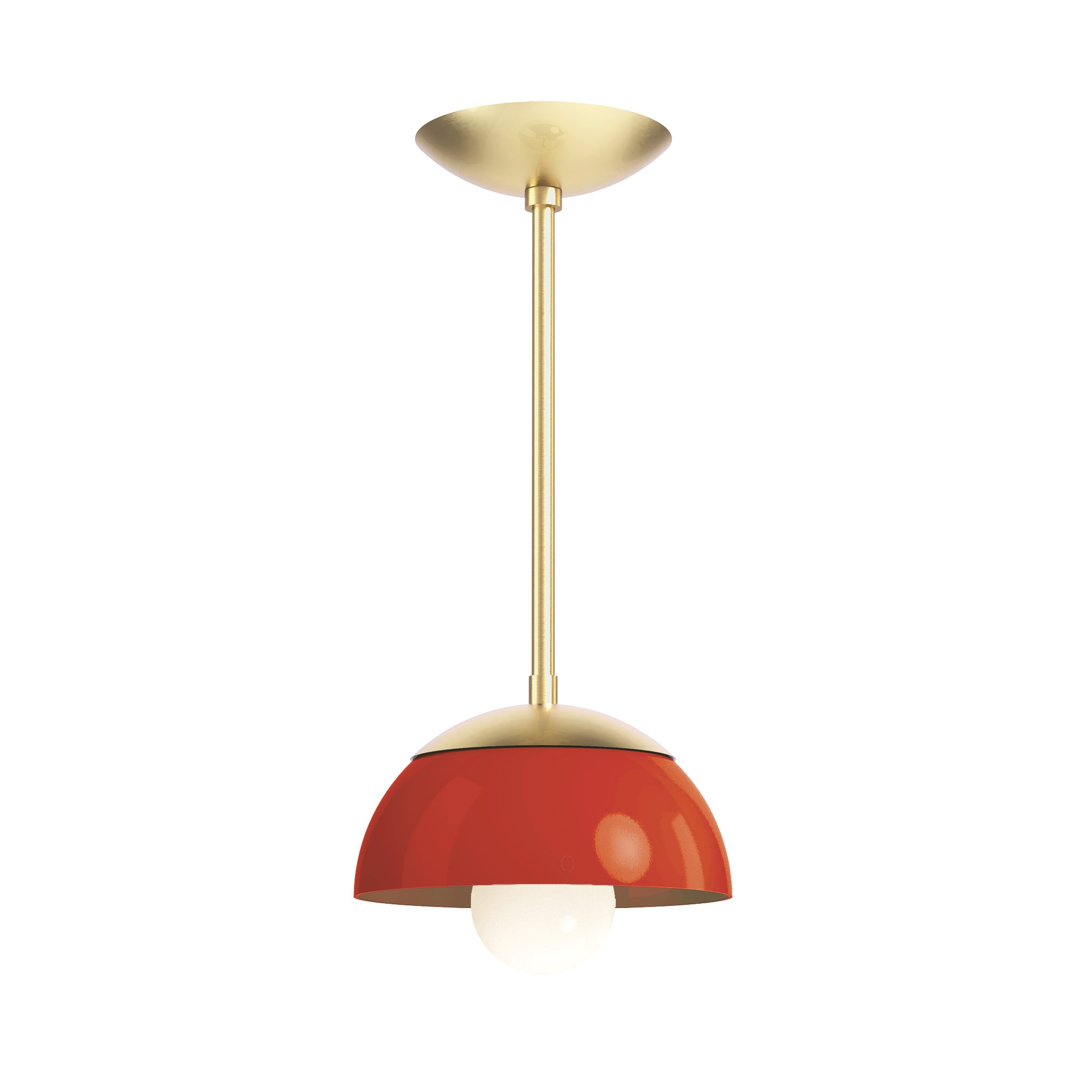 brass riding hood red color cadbury pendant 8" dutton brown lighting