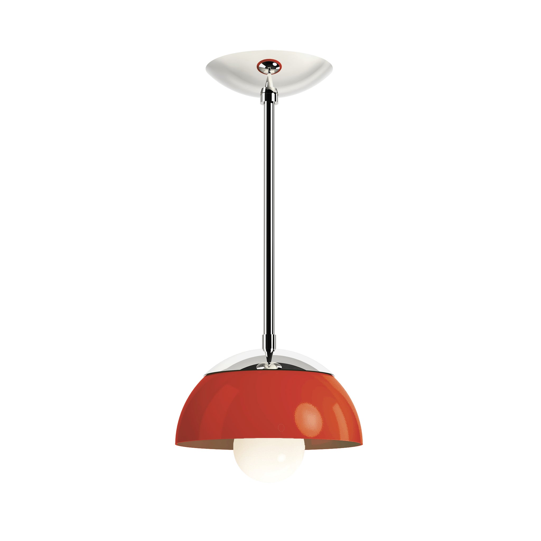 nickel riding hood red color cadbury pendant 8" dutton brown lighting