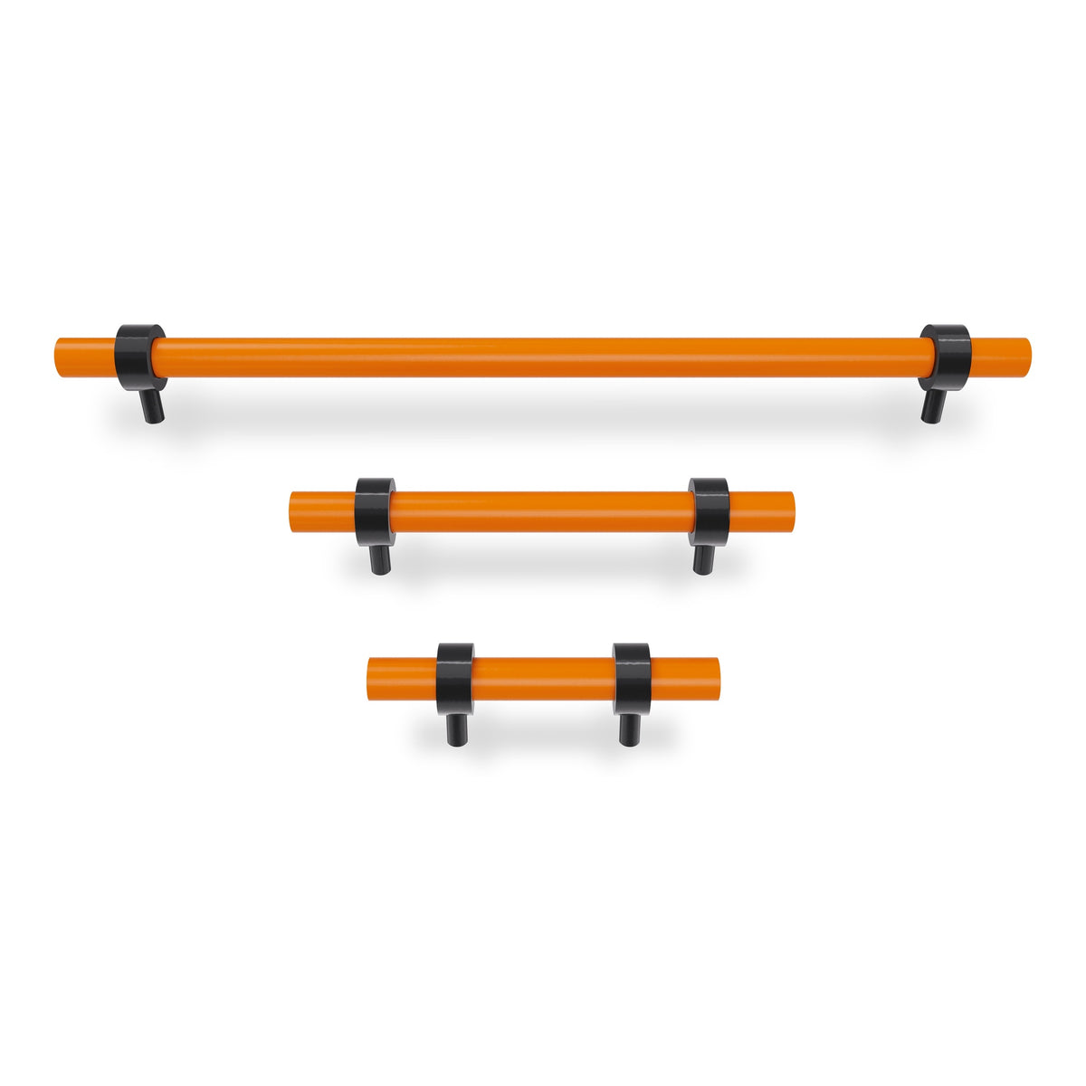 Black and orange color Caliber pull Dutton Brown hardware