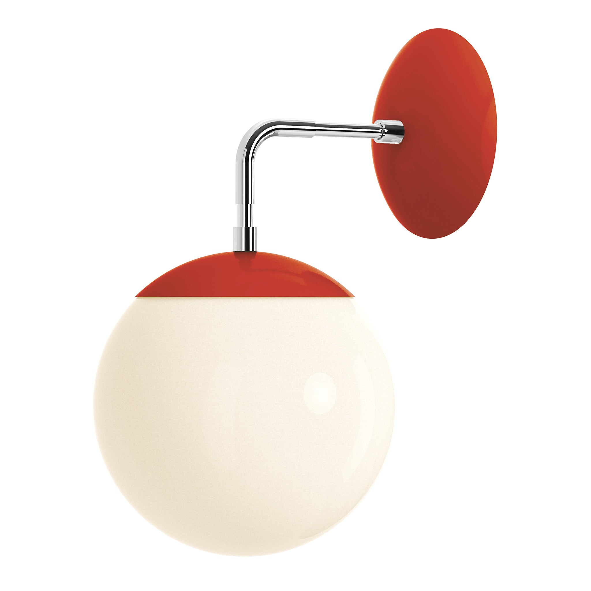 nickel riding hood red color cap sconce 8" dutton brown lighting