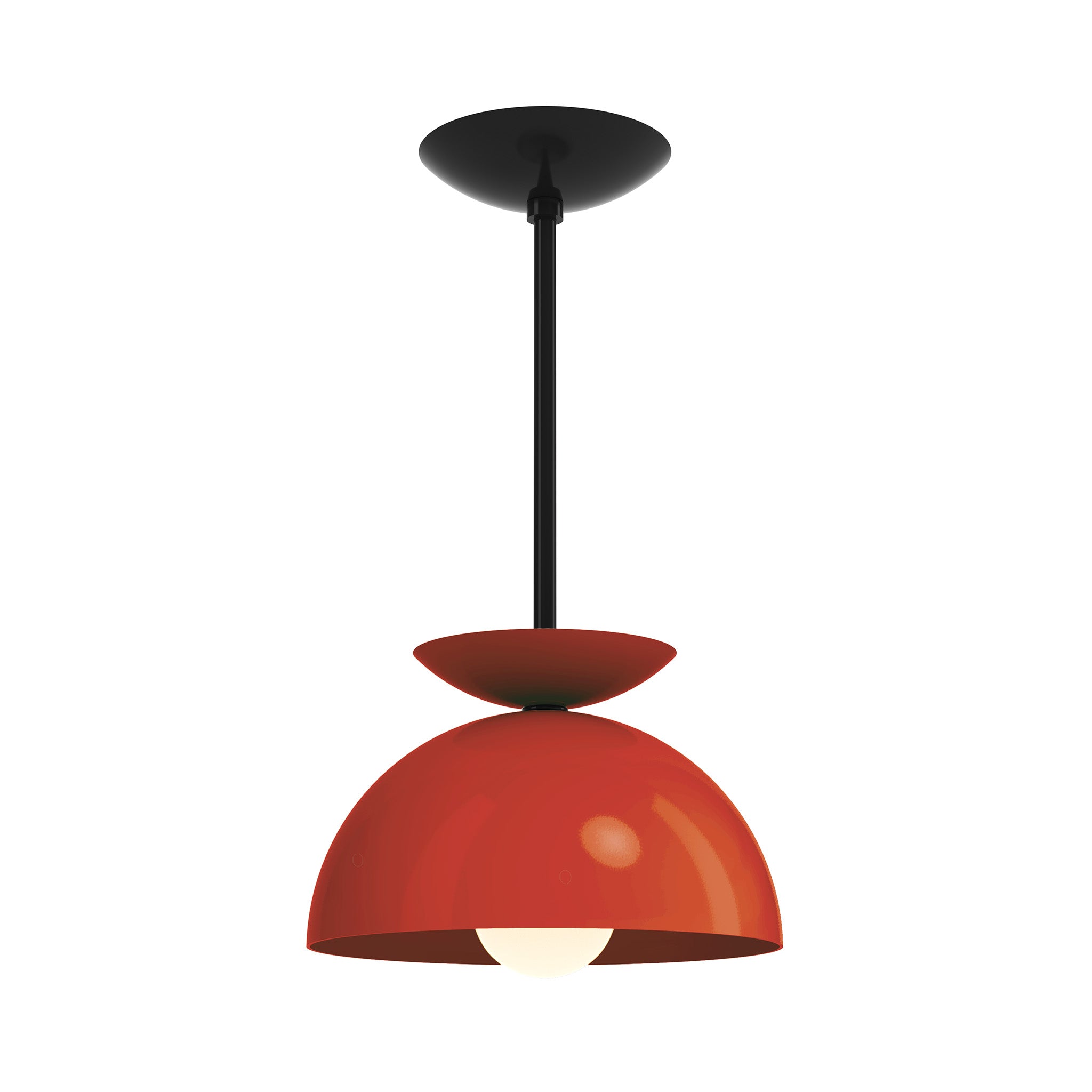 black riding hood red color echo pendant 10" dutton brown lighting