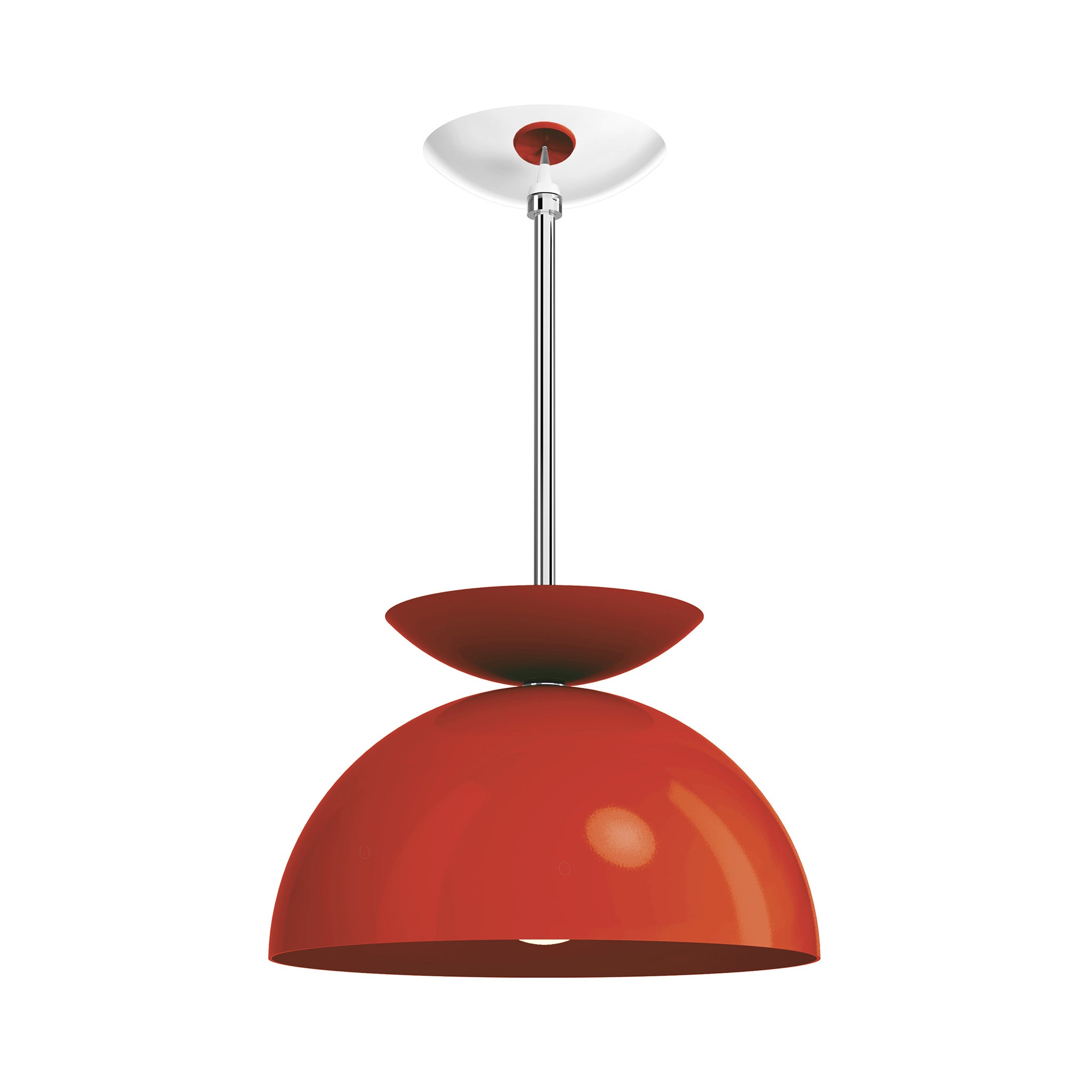 nickel riding hood red color echo pendant 12" dutton brown lighting