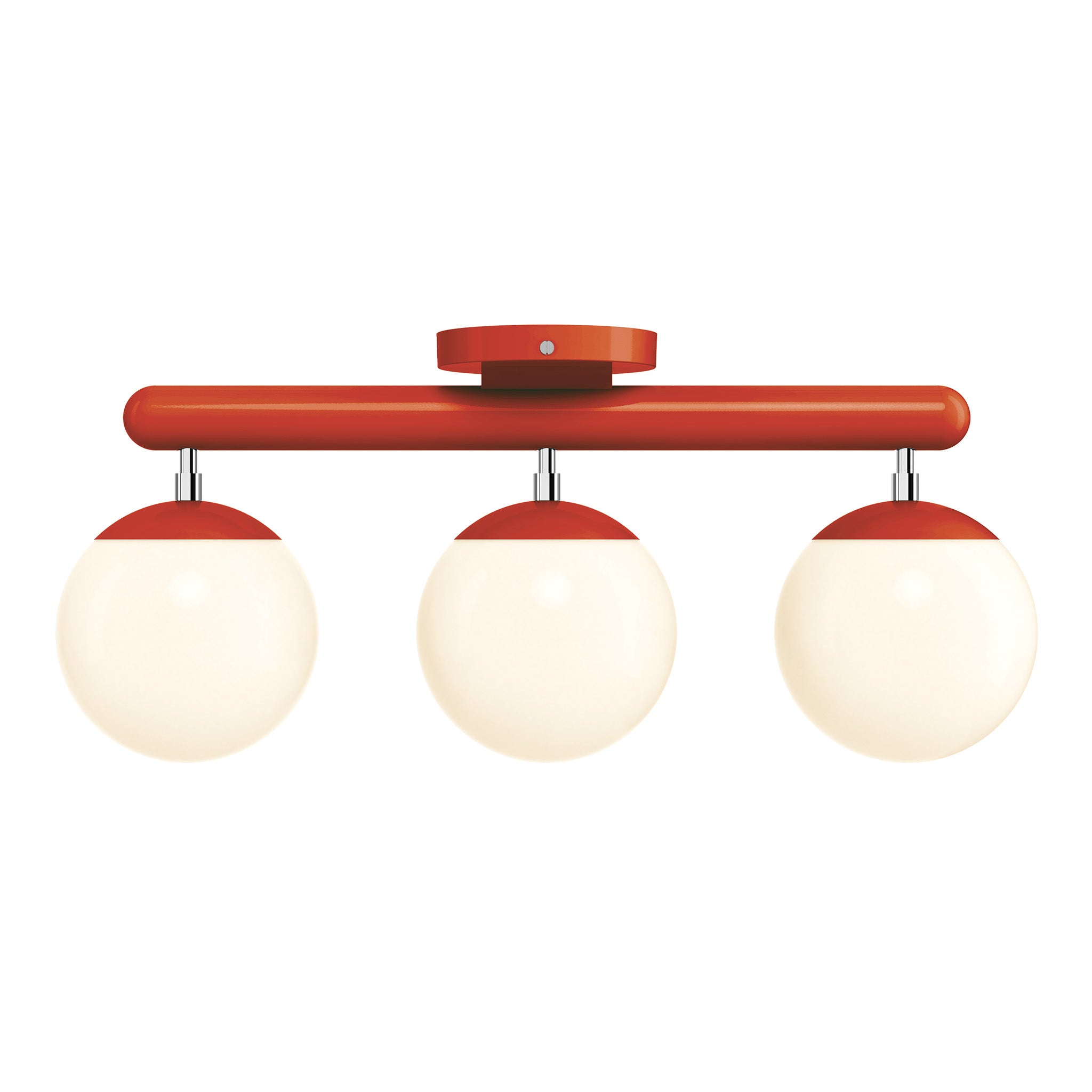 nickel riding hood red color icon 3 flush mount dutton brown lighting