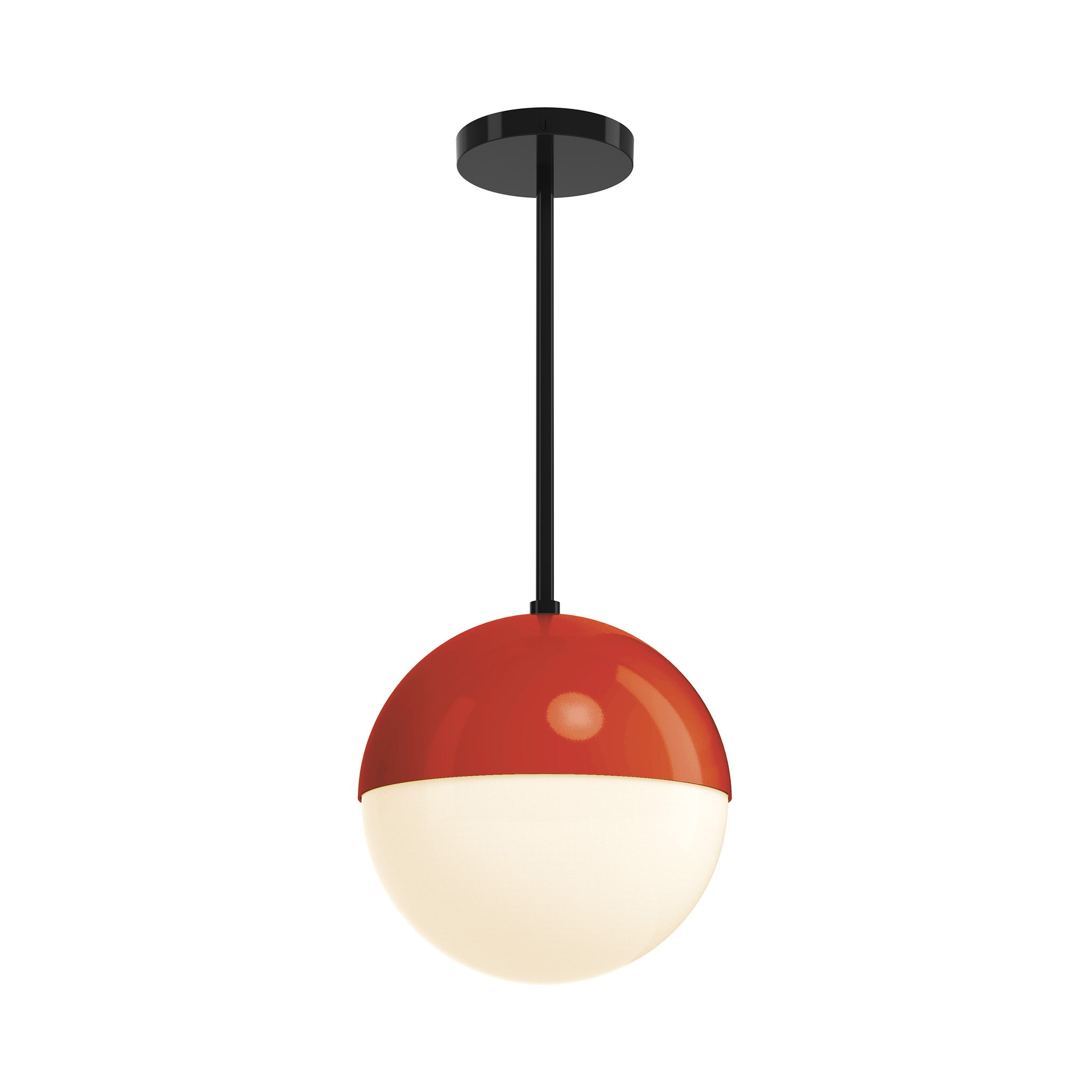 black and ridinghood red lure globe pendant 10 inch dutton brown lighting