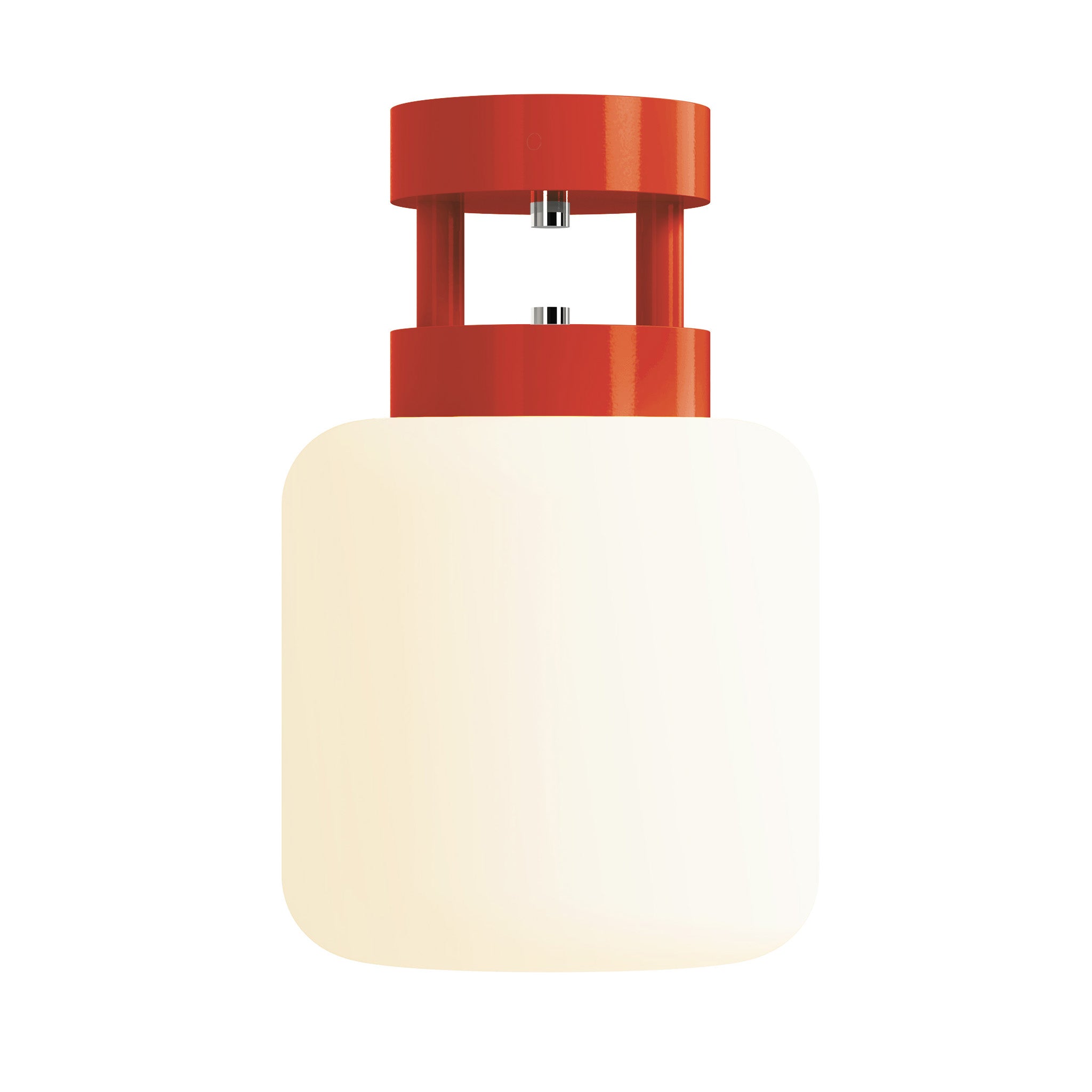 nickel riding hood red maxo color flush mount 8" dutton brown lighting