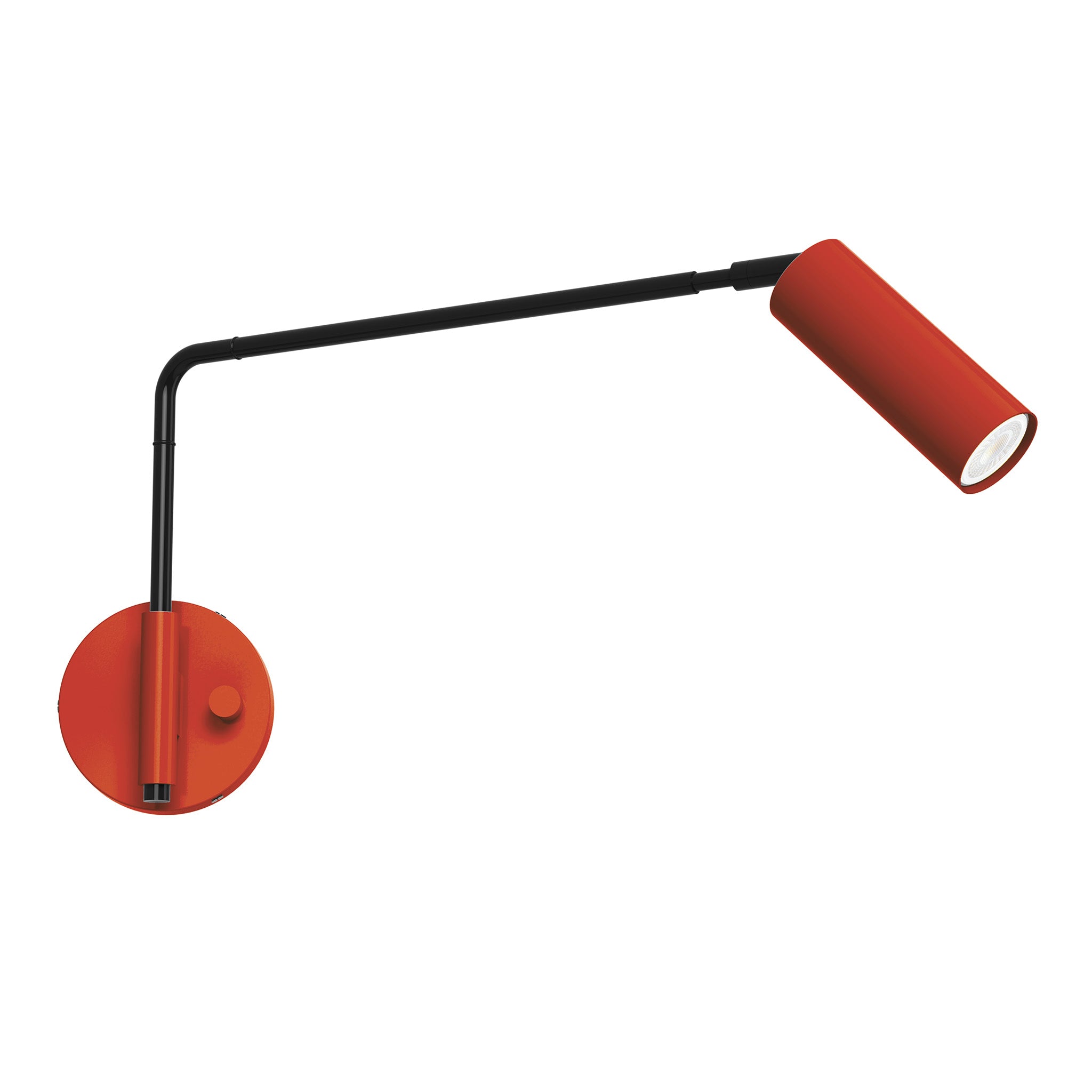 black riding hood red color reader swing arm sconce - 17" arm dutton brown lighting