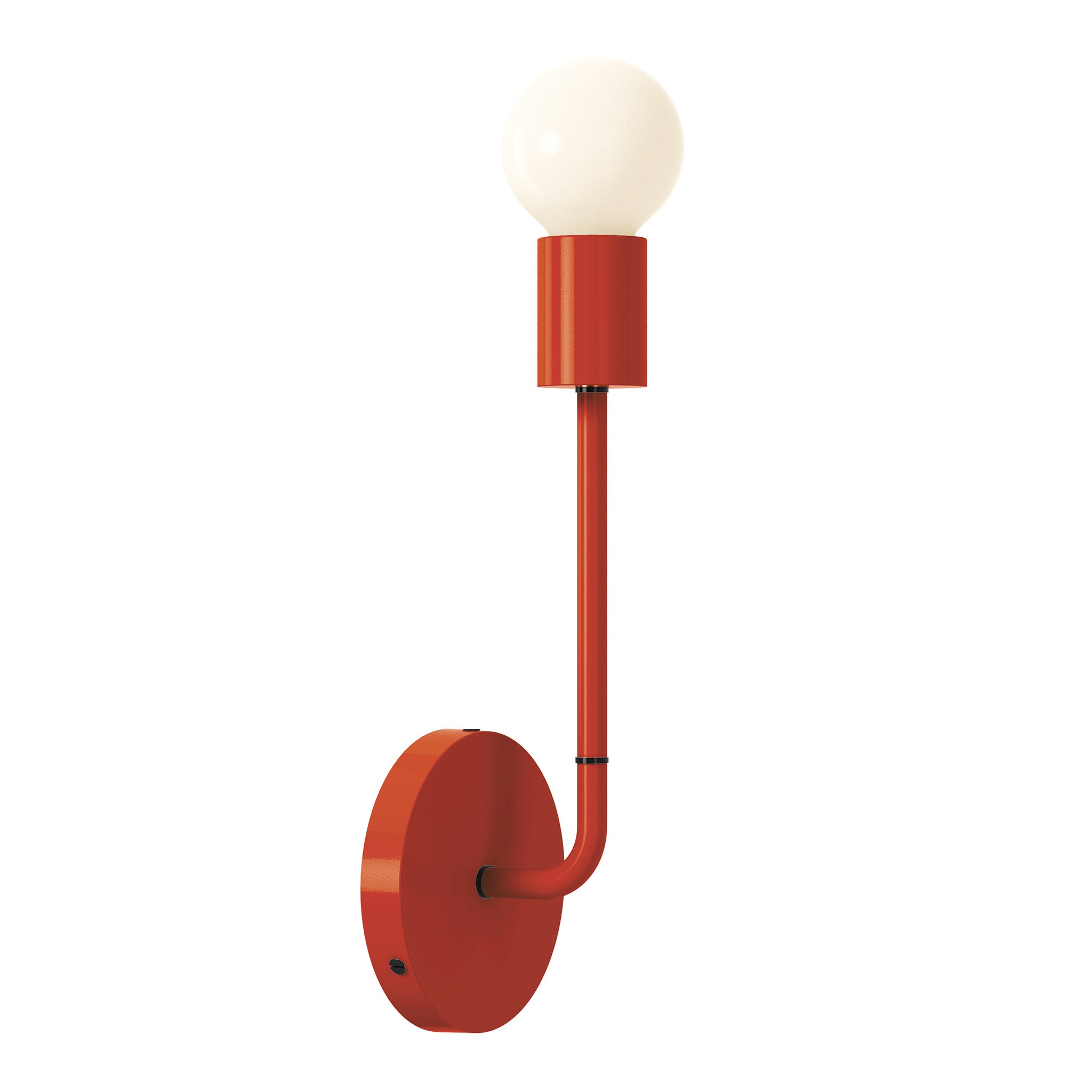 black and riding hood red color Tall Snug sconce Dutton Brown lighting