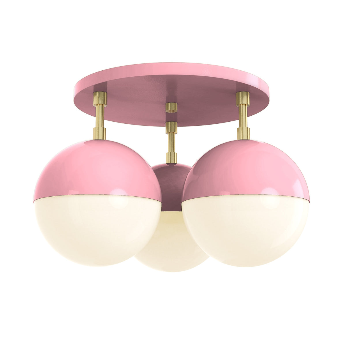 brass pinkaboo color ballsy flush mount dutton brown lighting