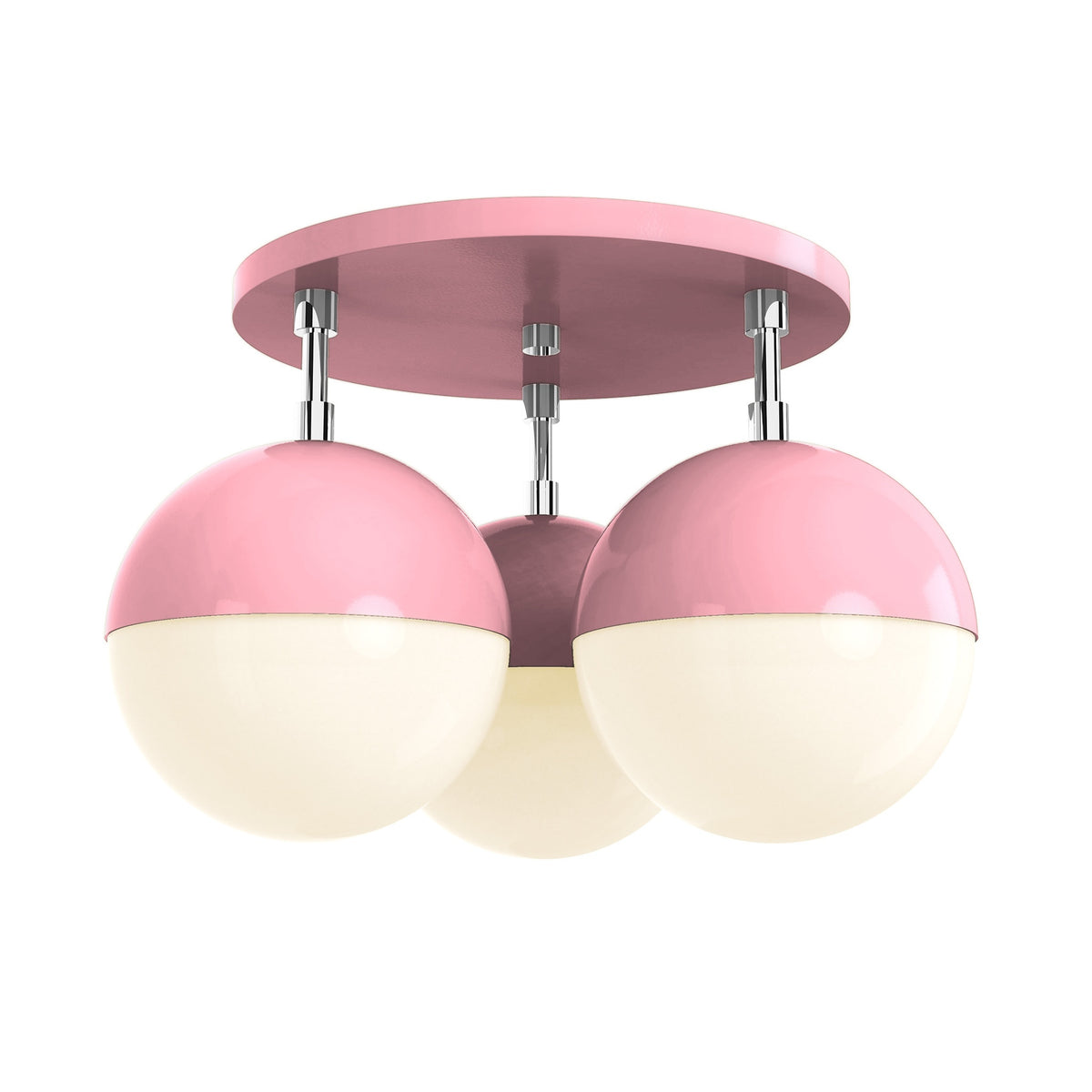 nickel pinkaboo color ballsy flush mount dutton brown lighting