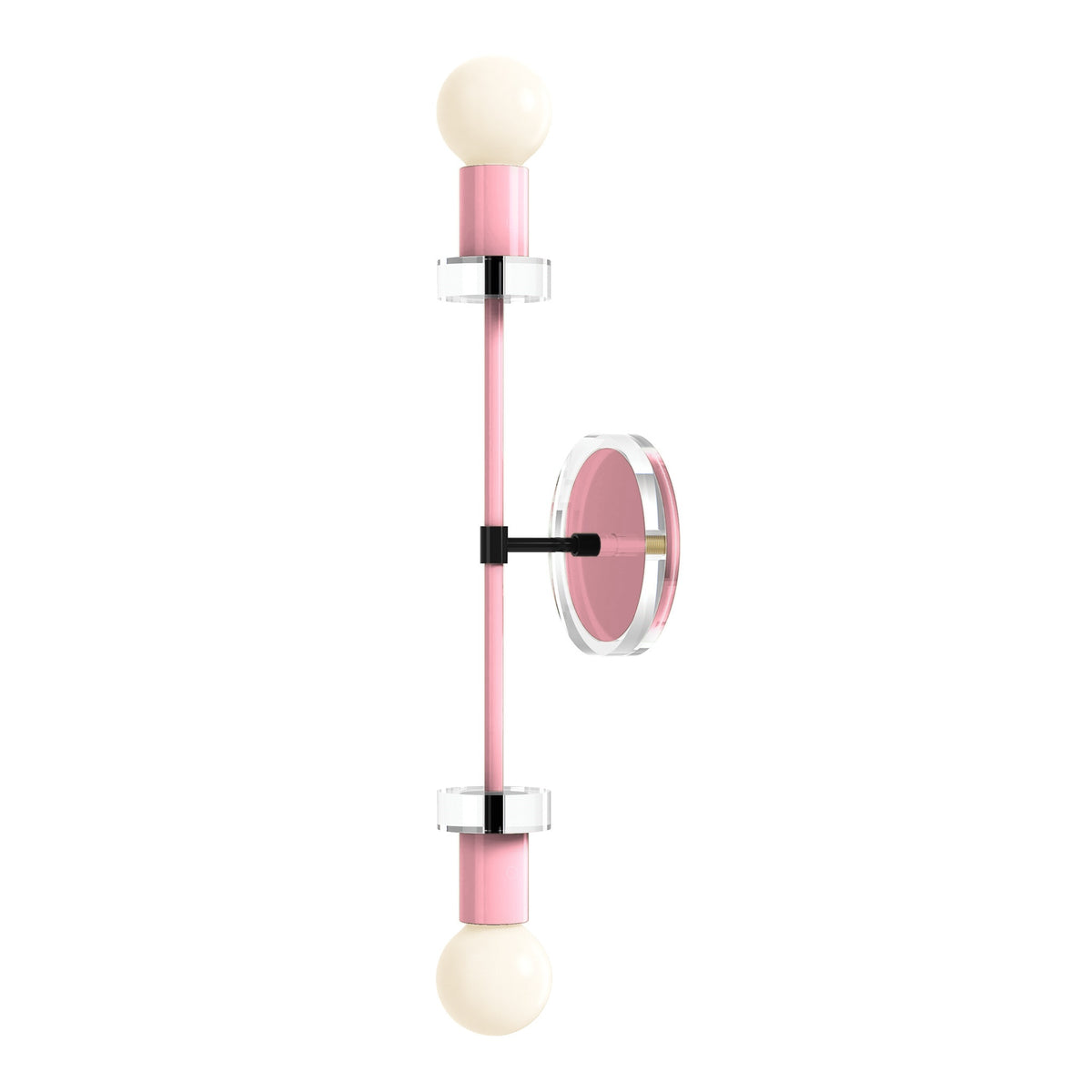 Black and Pinkaboo Bianca Acrylic Wall Sconce 20" Dutton Brown Lighting