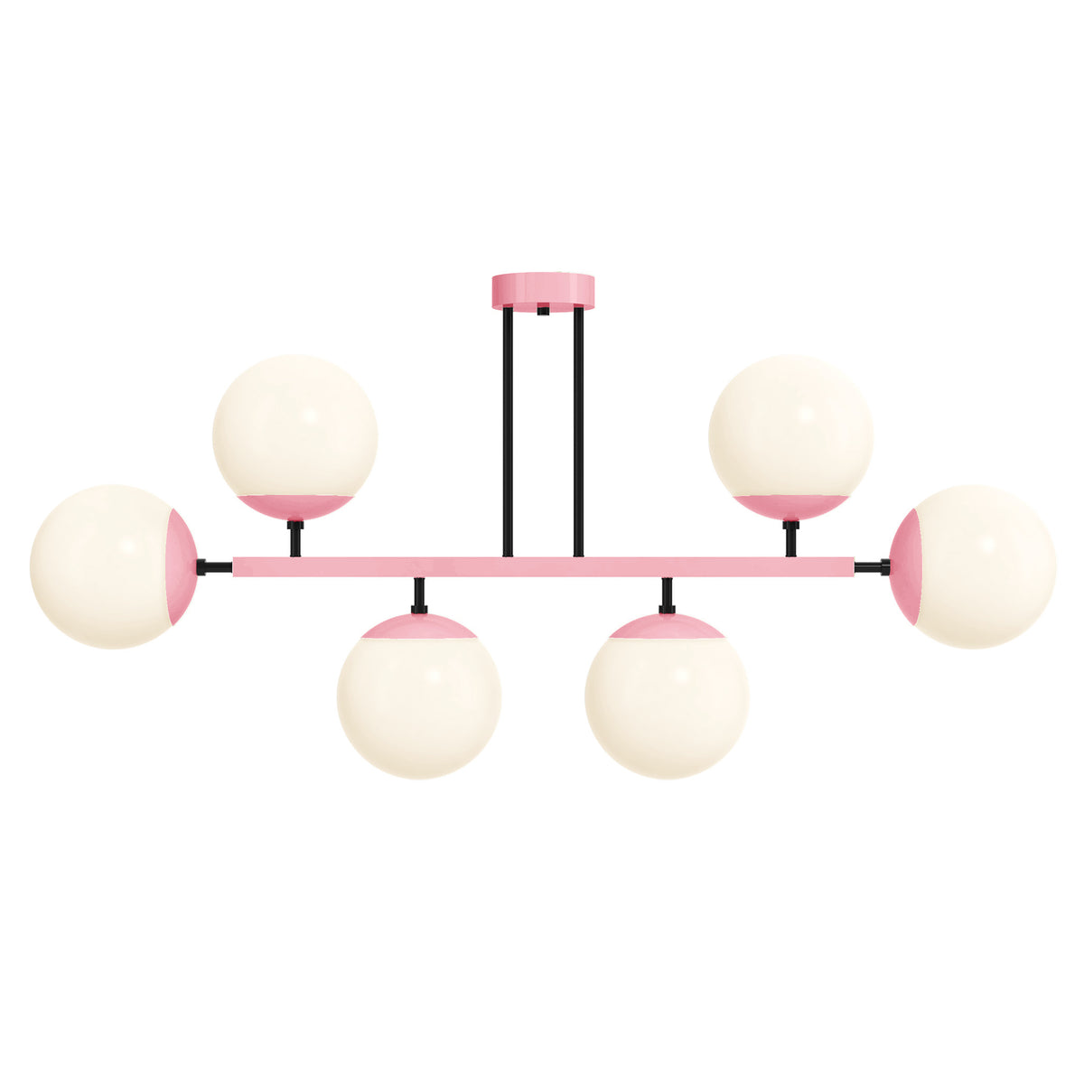 black and pinkaboo Color Big Axia Globe Chandelier 50" Dutton Brown lighting