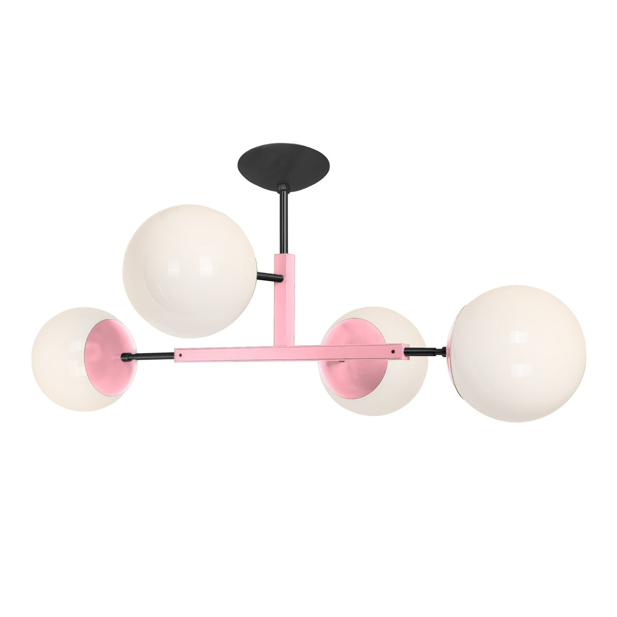 Black and pinkaboo color Big Status flush mount Dutton Brown lighting