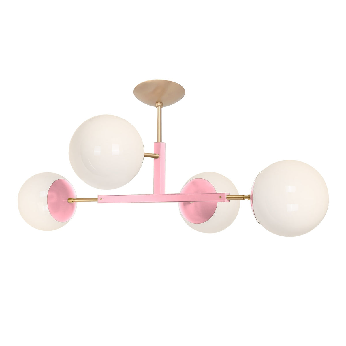 Brass and pinkaboo color Big Status flush mount Dutton Brown lighting