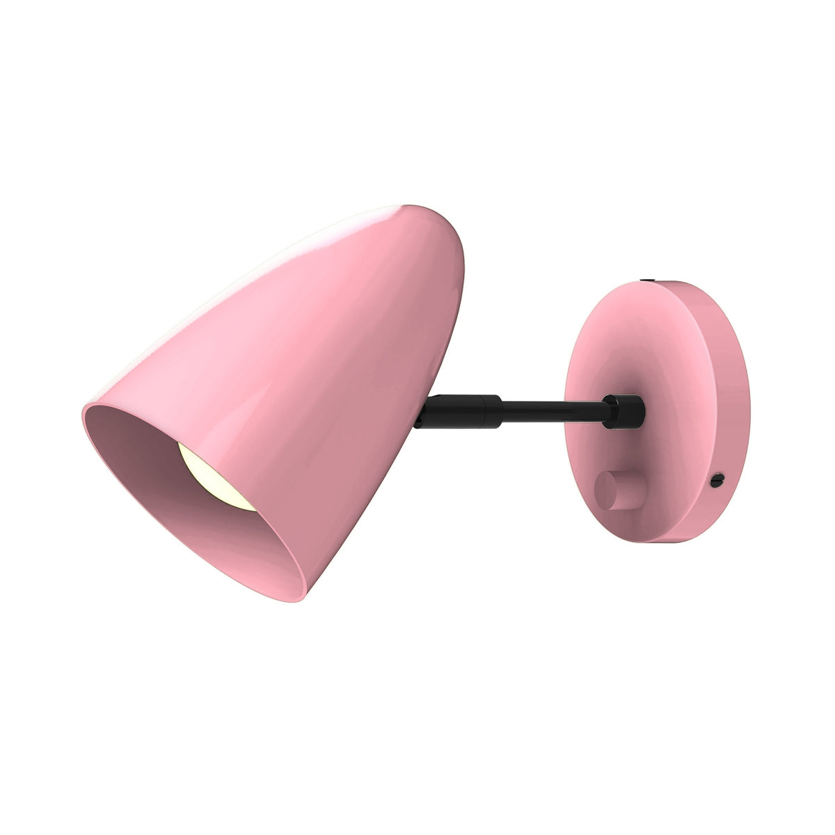 black pinkaboo color boom sconce - 3" arm dutton brown lighting